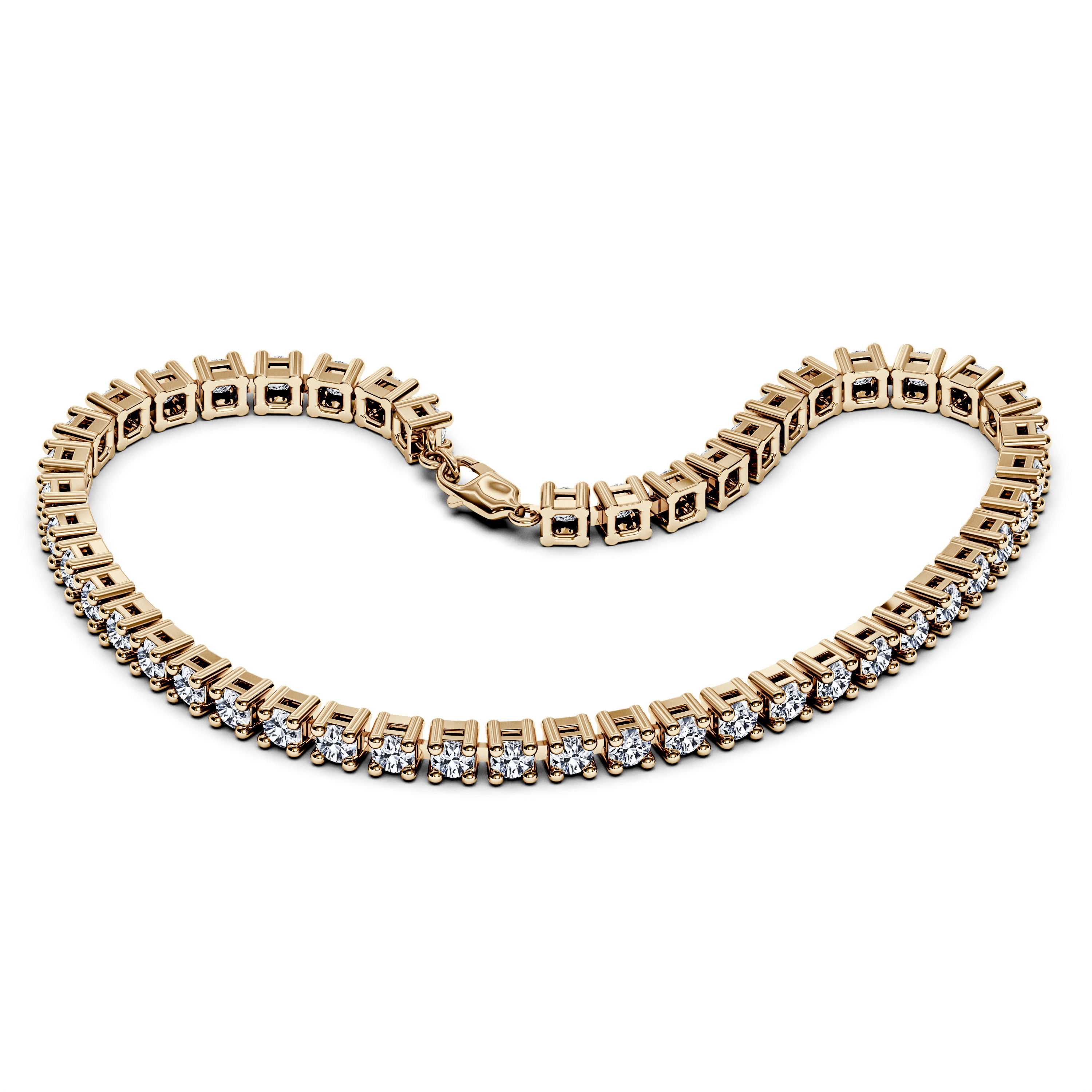 The Moon Ocean Tennis Bracelets in 18ct Yellow Gold with Round Centre Stone Alternate shot 4