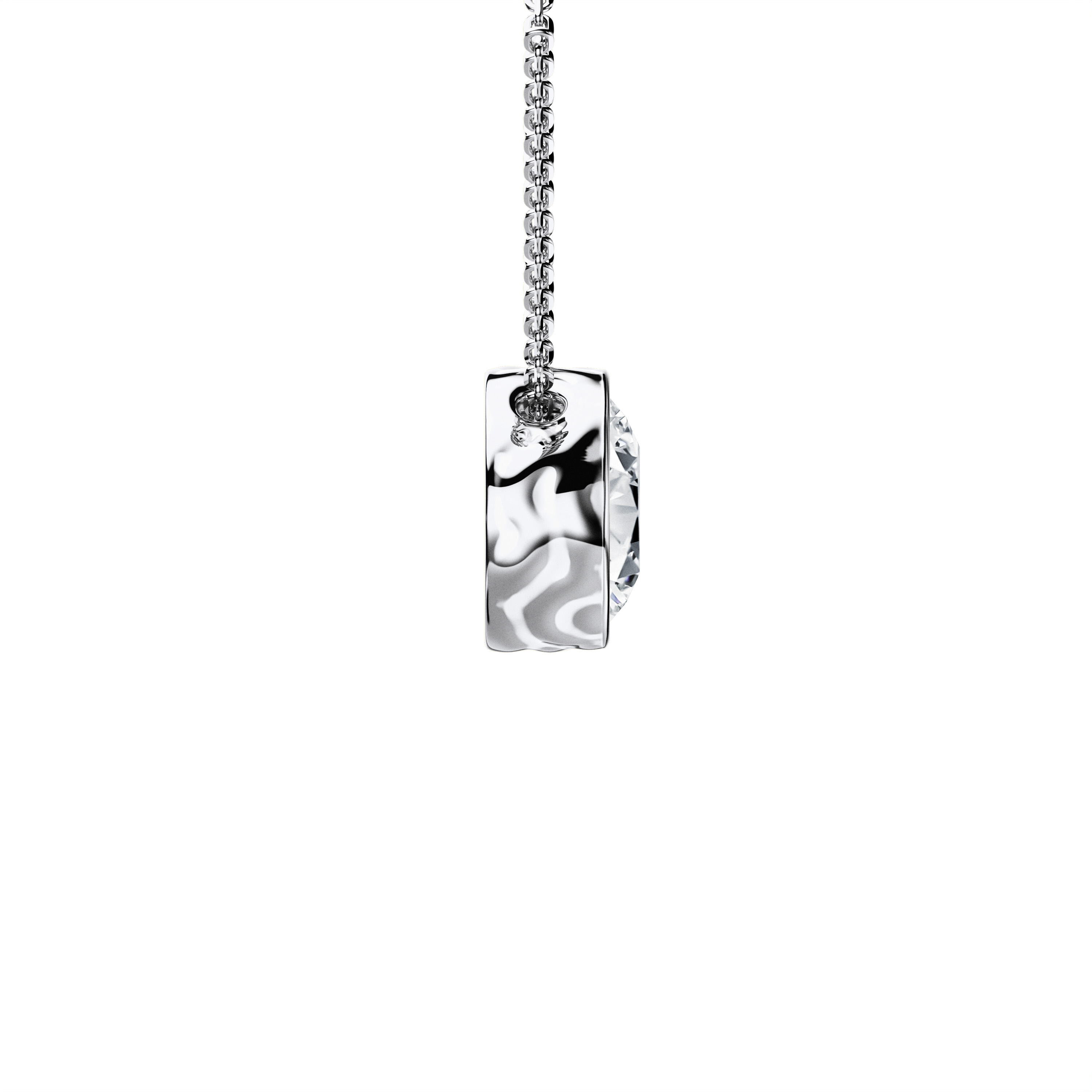 The Moon Ocean Stud Pendant in 18ct White Gold with Round Centre Stone Alternate shot 4