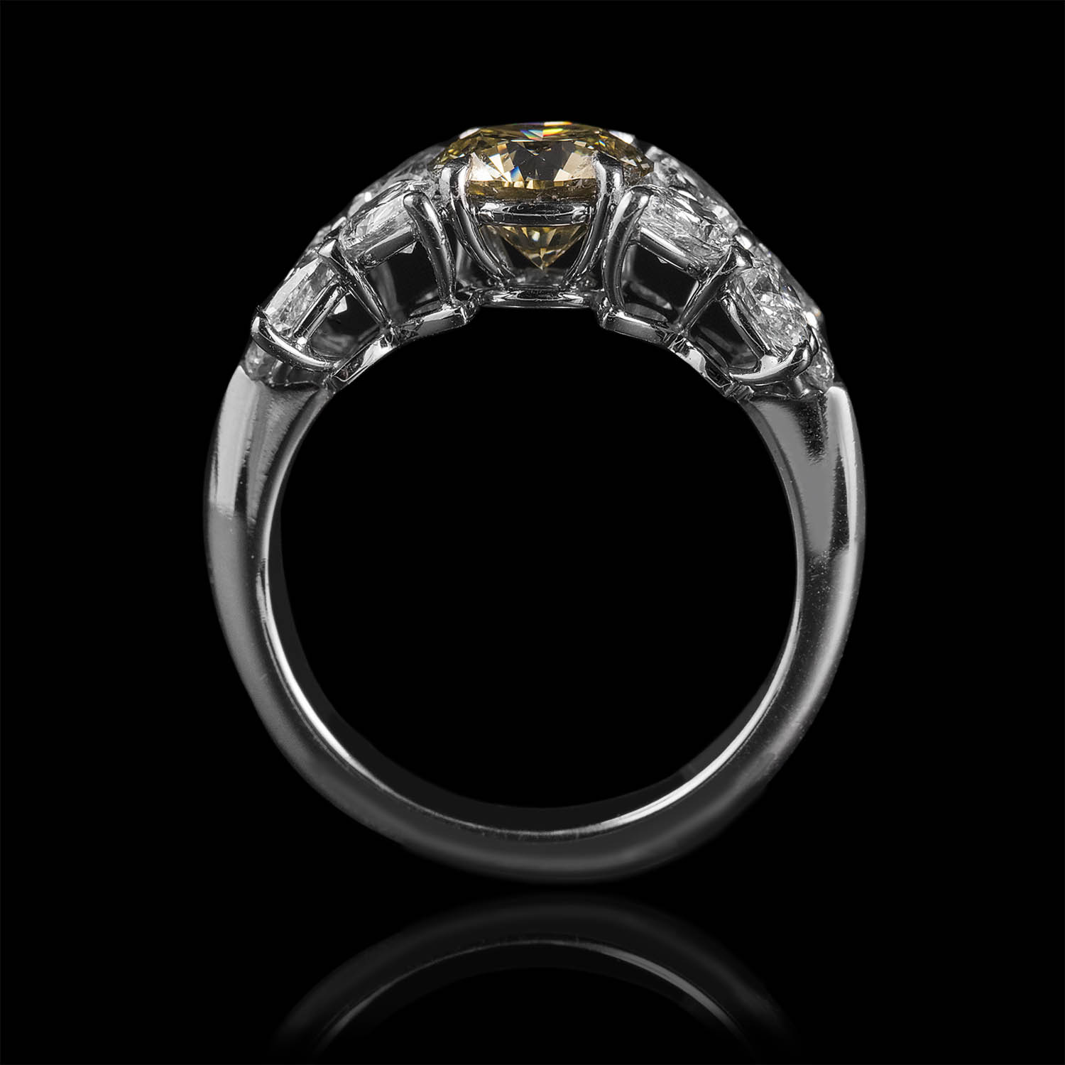 The Moon Ocean Rings in Platinum Alternate shot 5
