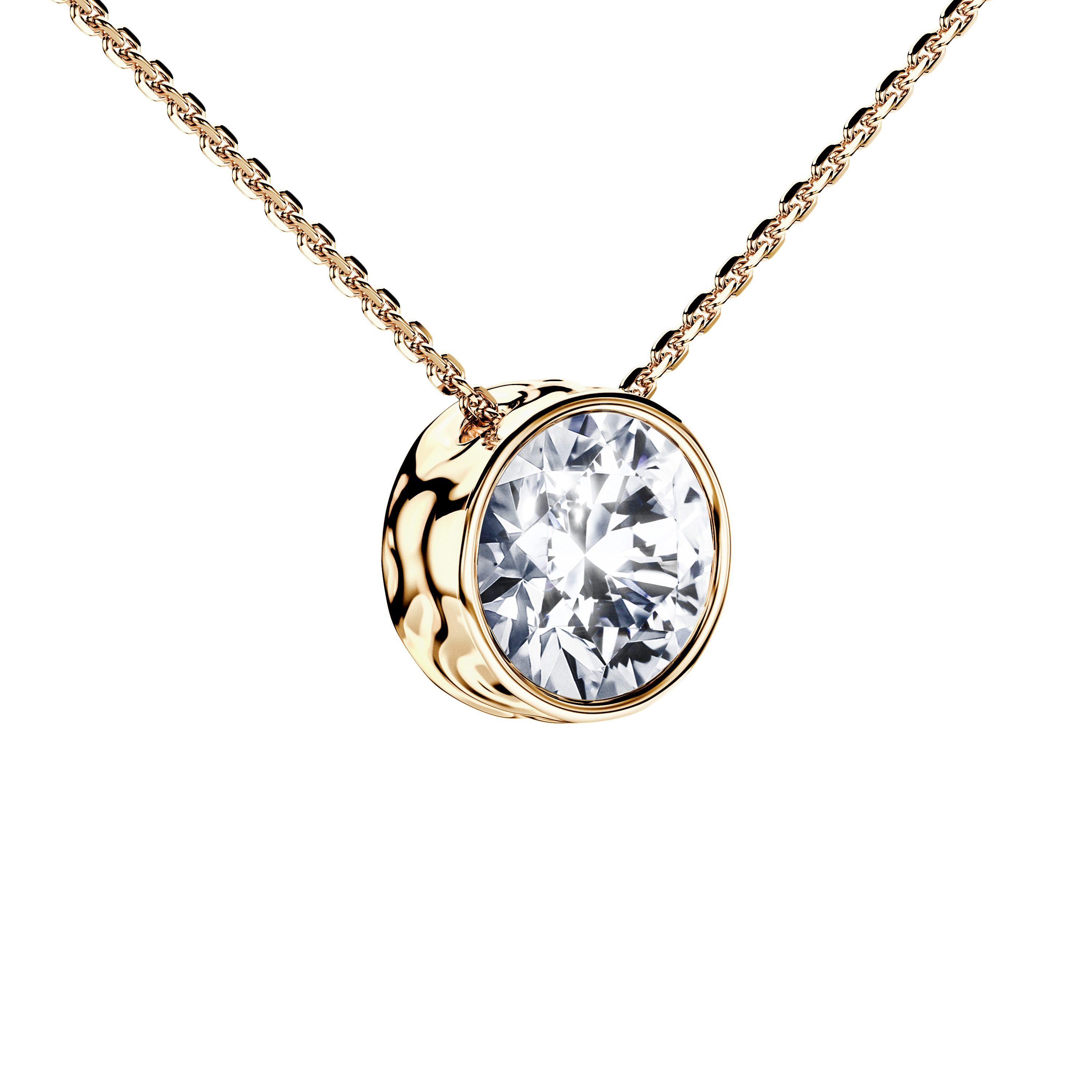 The Moon Ocean Stud Pendant in 18ct Yellow Gold with Round Centre Stone Alternate shot 3
