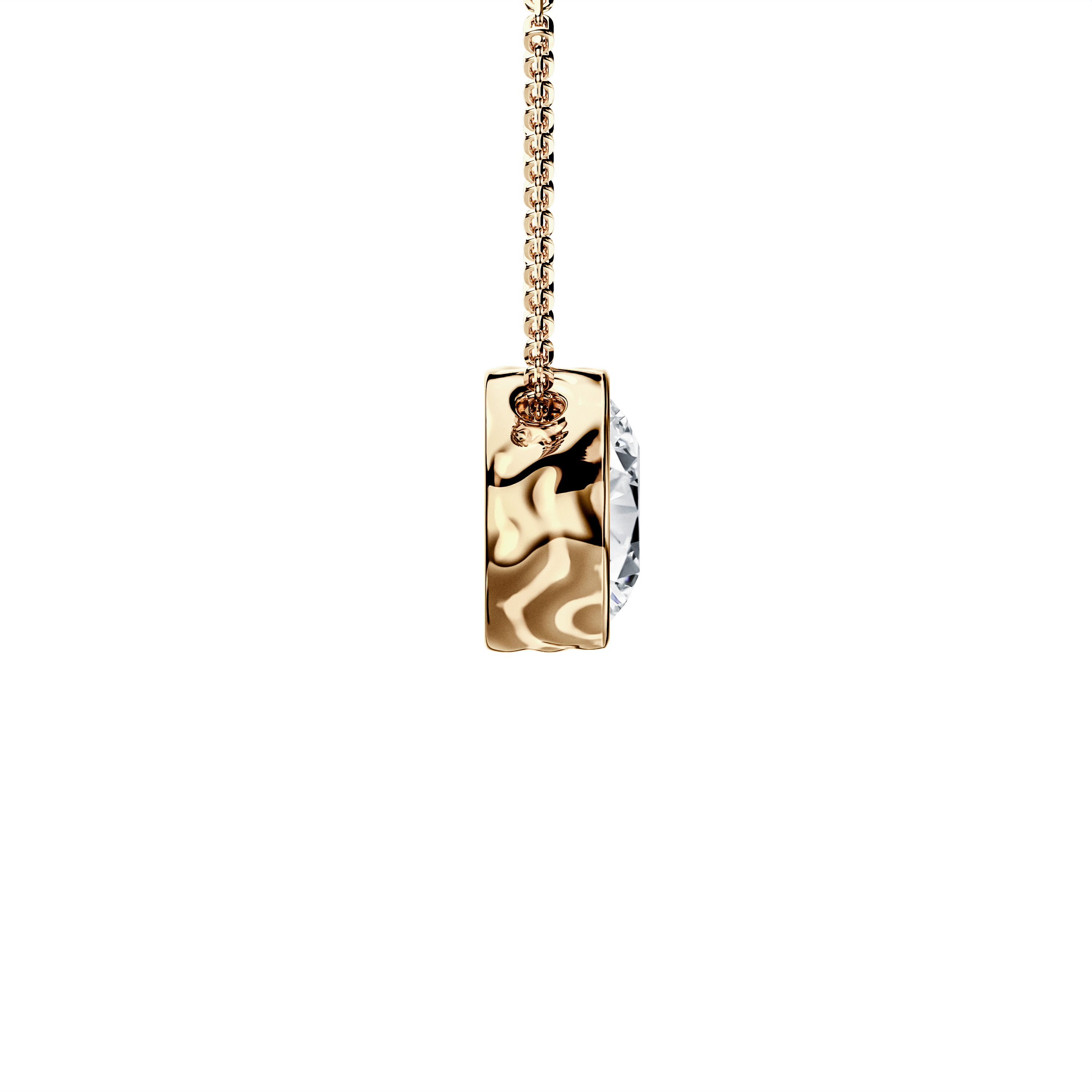 The Moon Ocean Stud Pendant in 18ct Yellow Gold with Round Centre Stone Alternate shot 4
