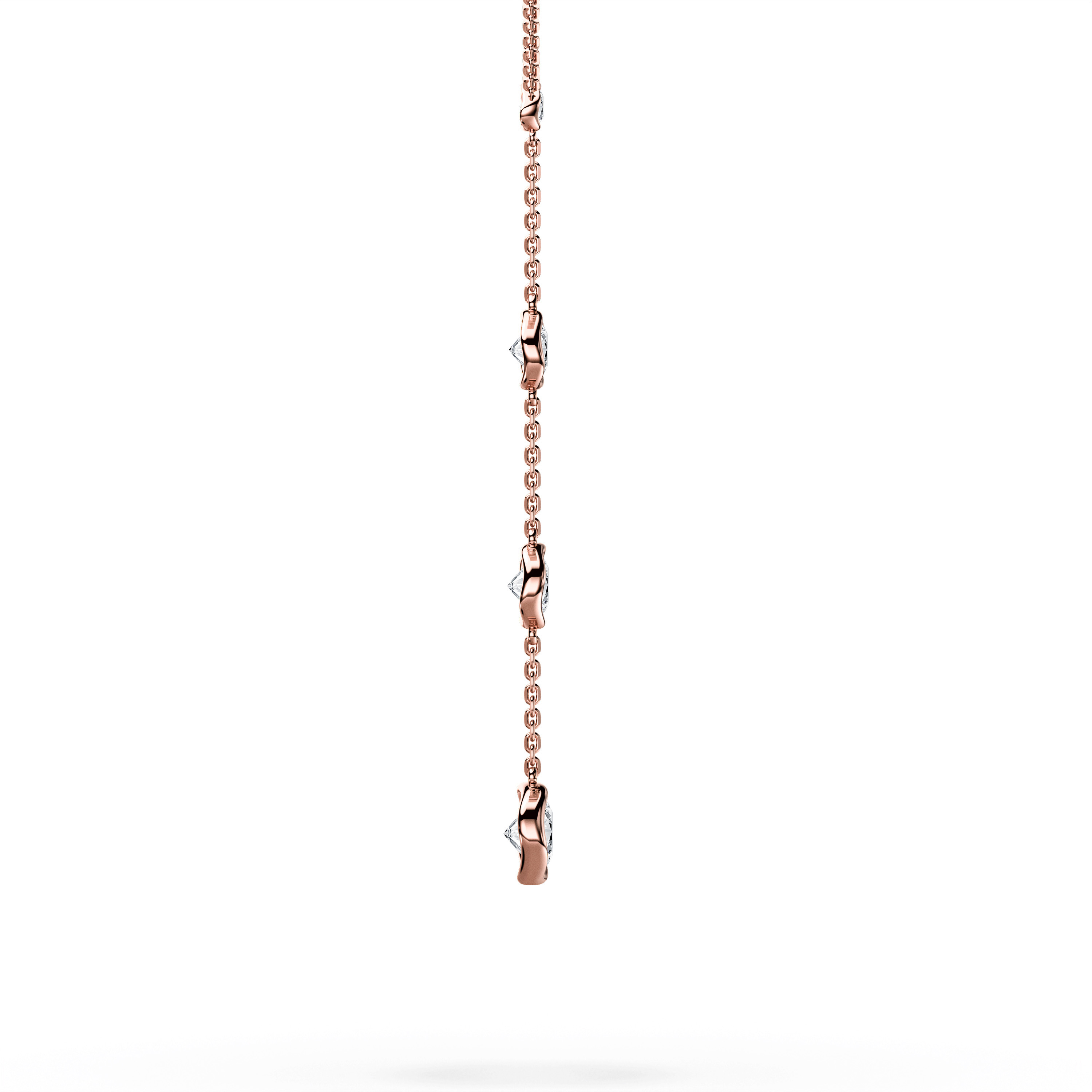The Moon Ocean Drop Pendant in 18ct Rose Gold with Round Centre Stone Alternate shot 4