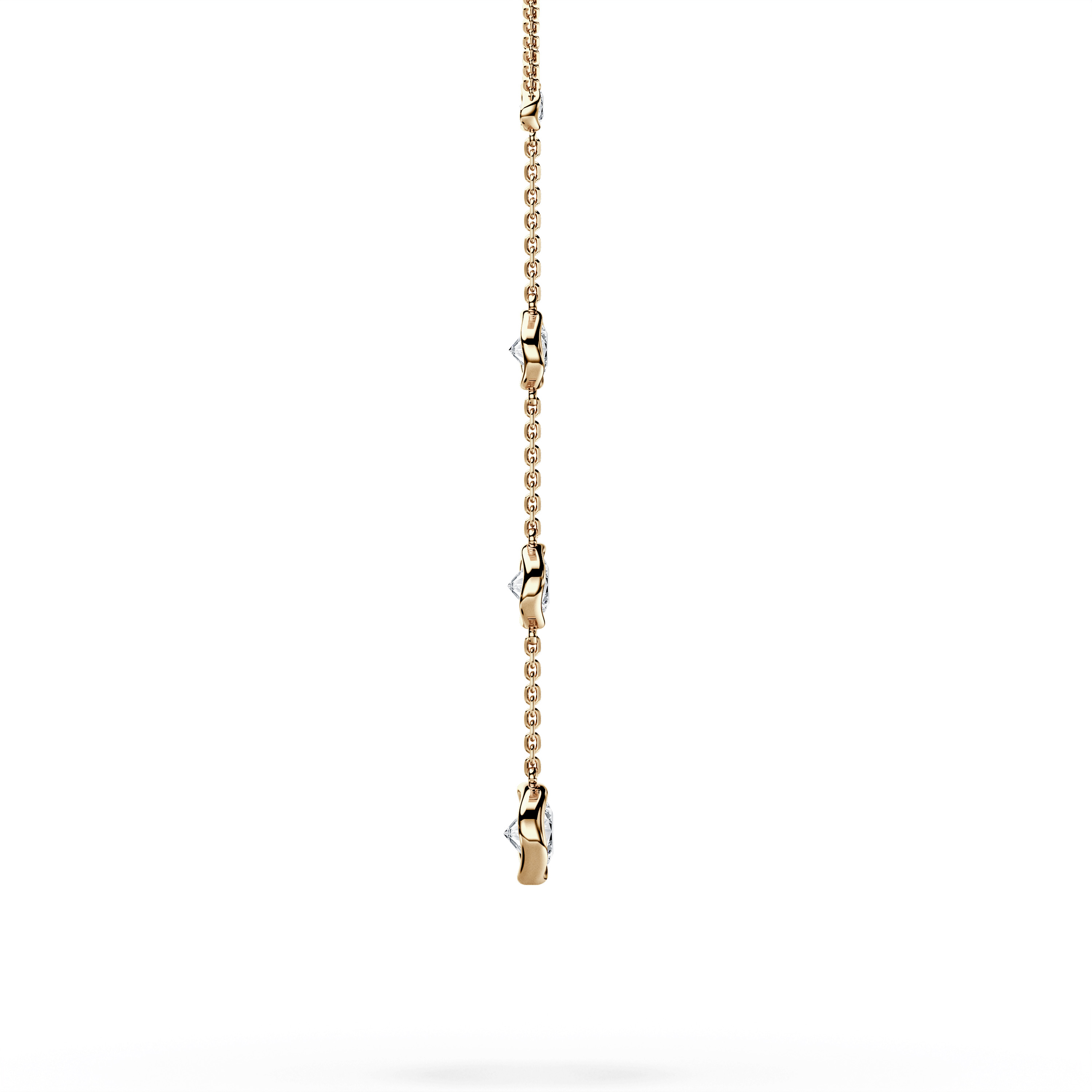 The Moon Ocean Drop Pendant in 18ct Yellow Gold with Round Centre Stone Alternate shot 4