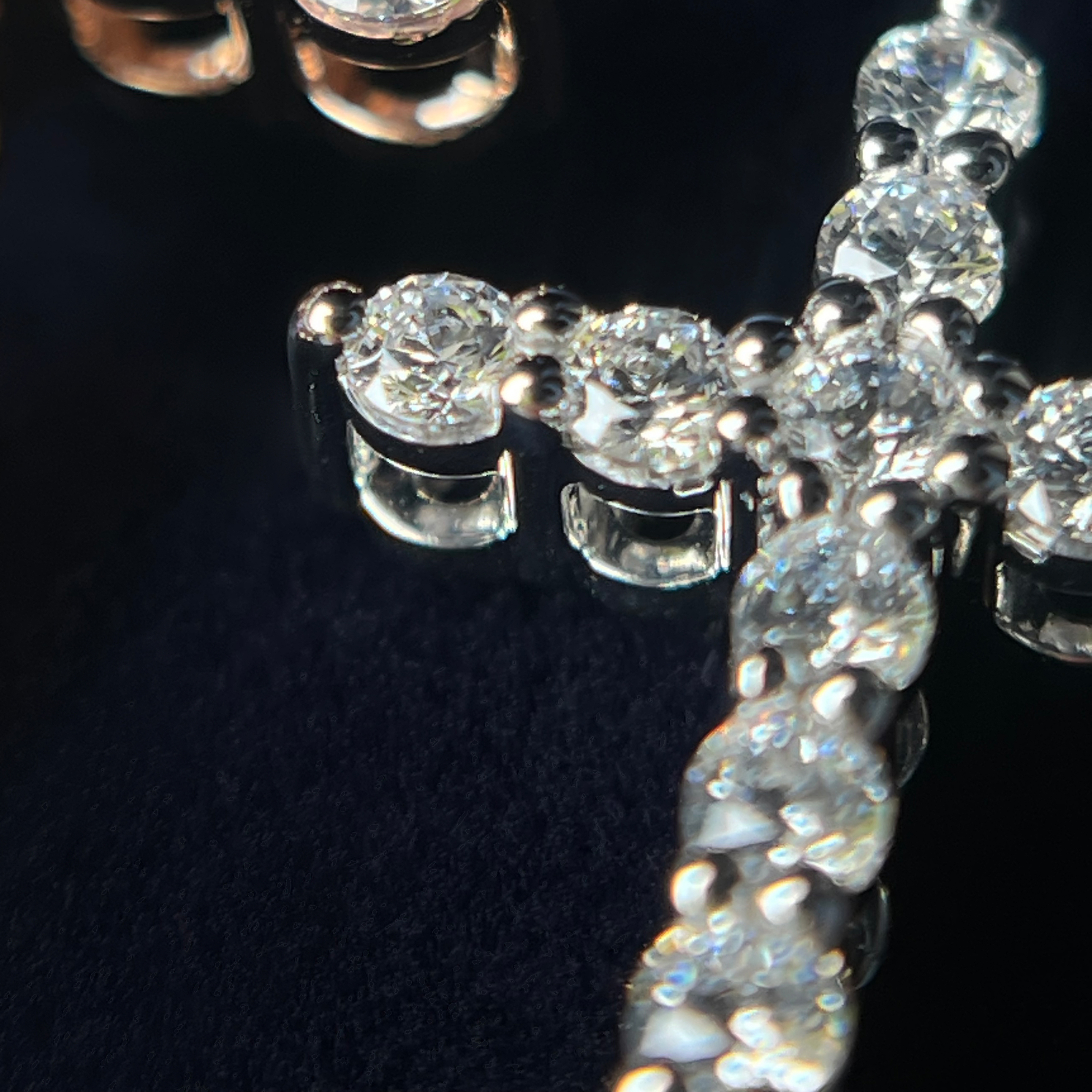 The Moon Ocean Pendant in 18ct White Gold with Round Centre Stone Alternate shot 5