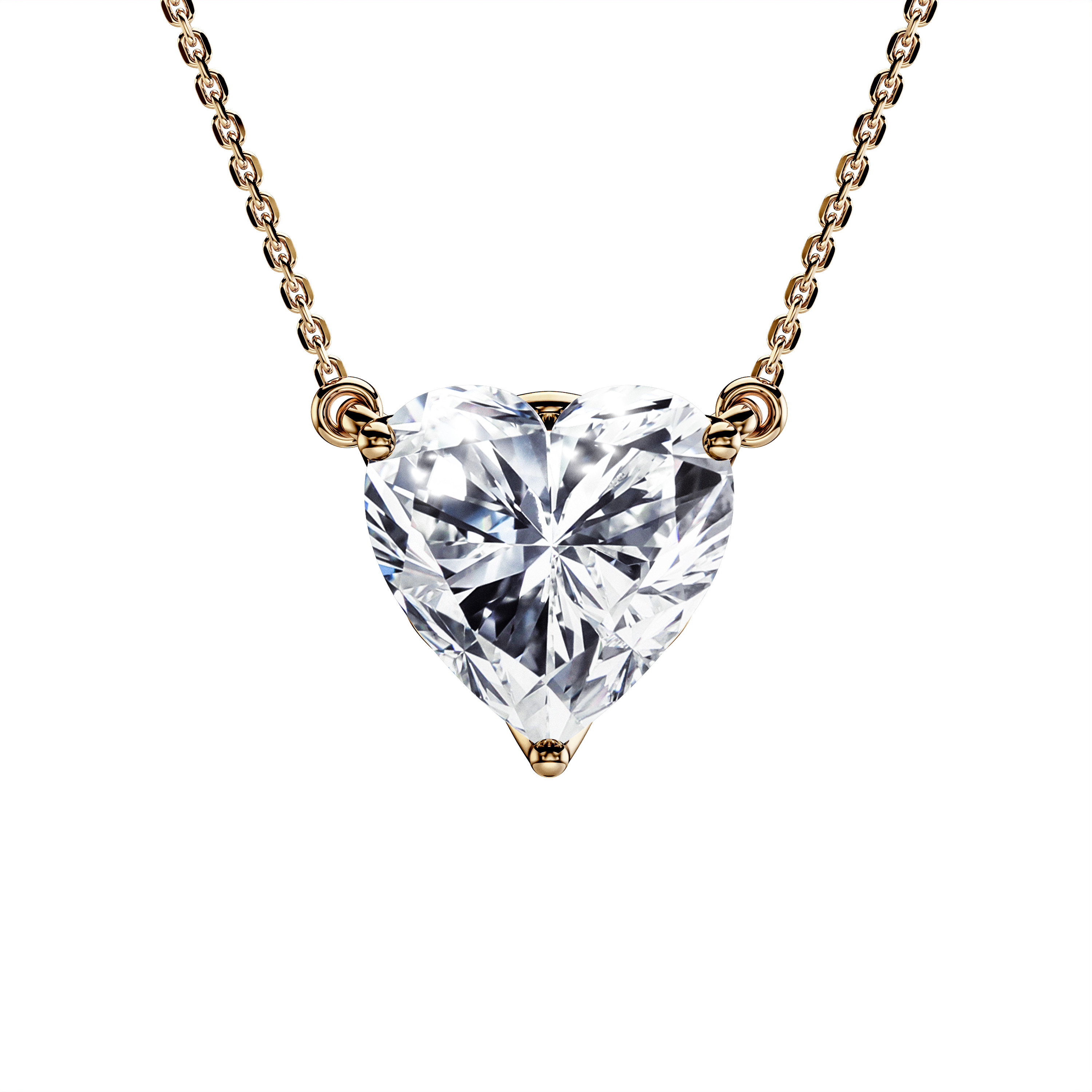 Stud, 18ct Yellow Gold Love Pendant Heart