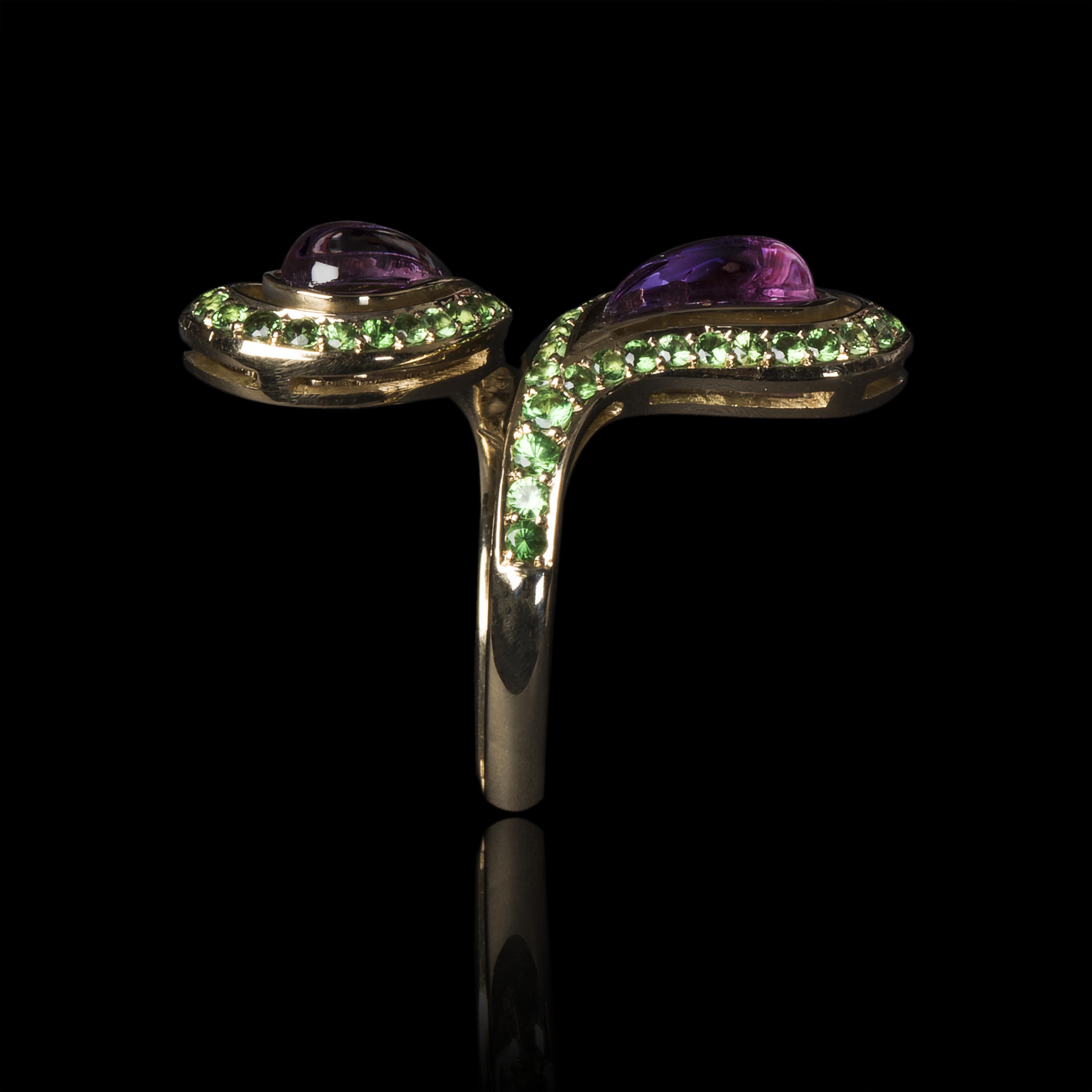 The Moon Ocean Rings in 18ct Yellow Gold Alternate shot 3