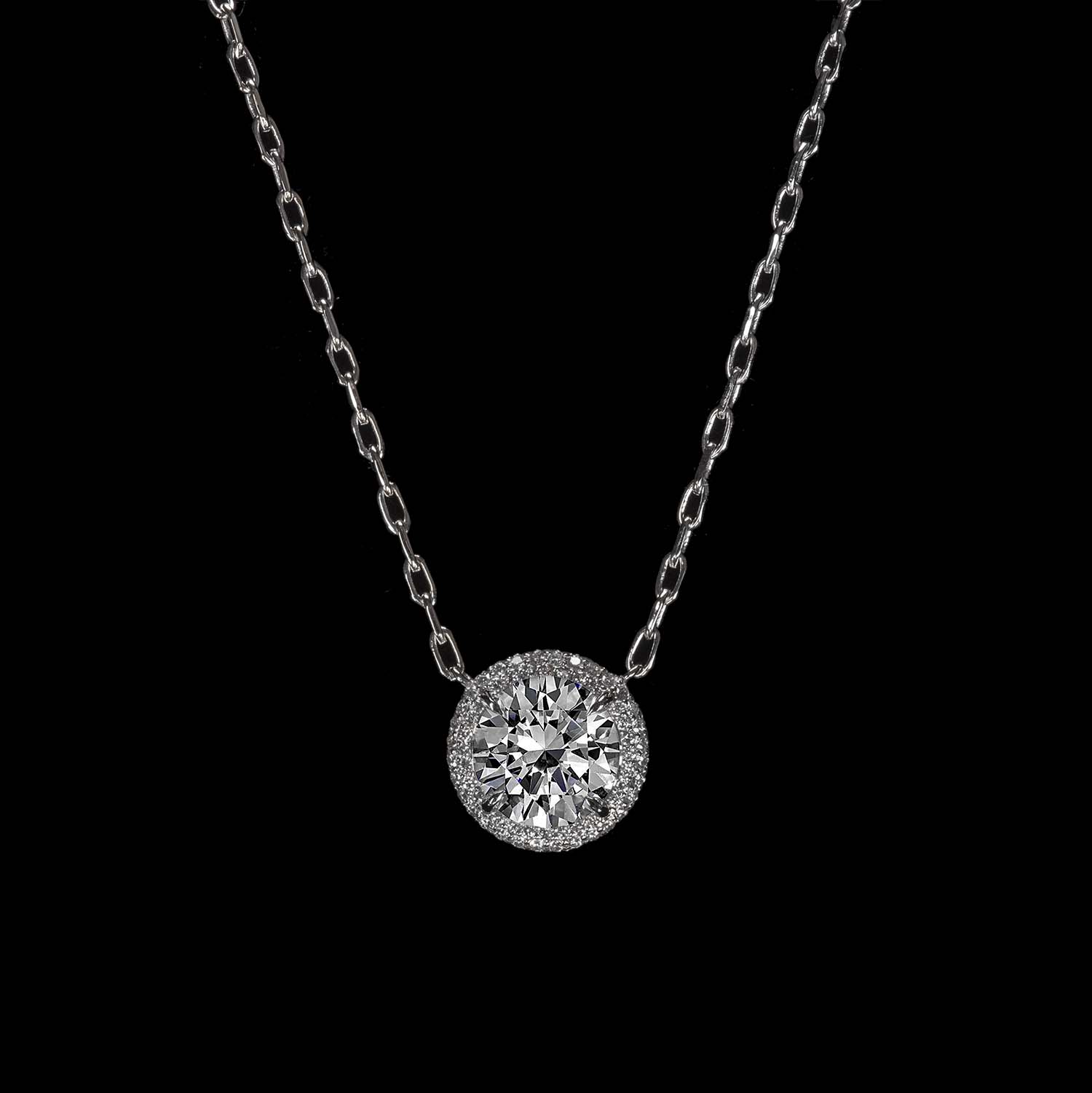 18ct White Gold Go Girl Round