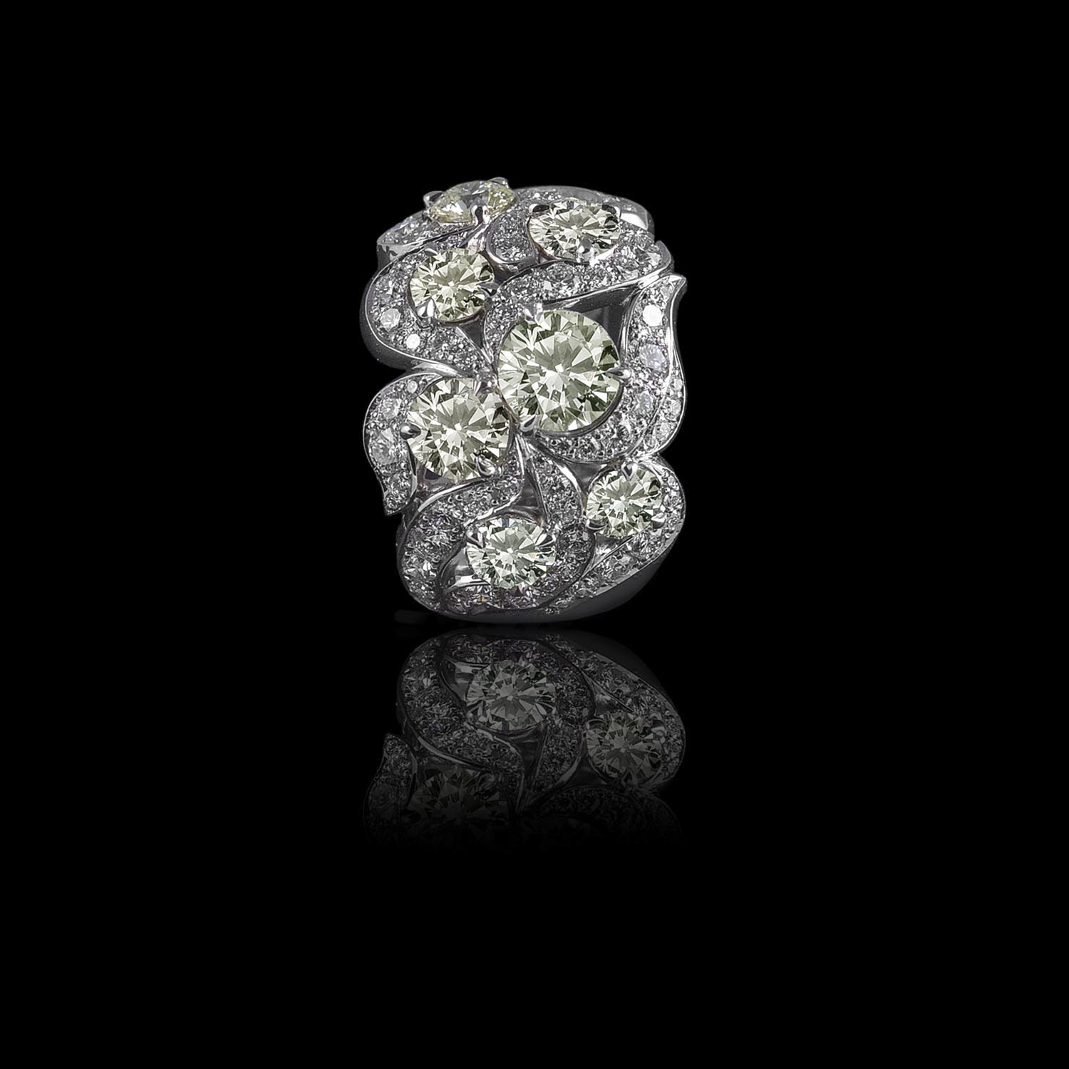 The Moon Ocean Rings in Platinum Alternate shot 4