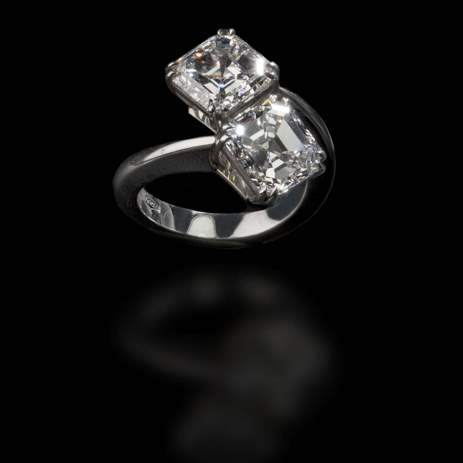 The Moon Ocean Rings in Platinum Alternate shot 1