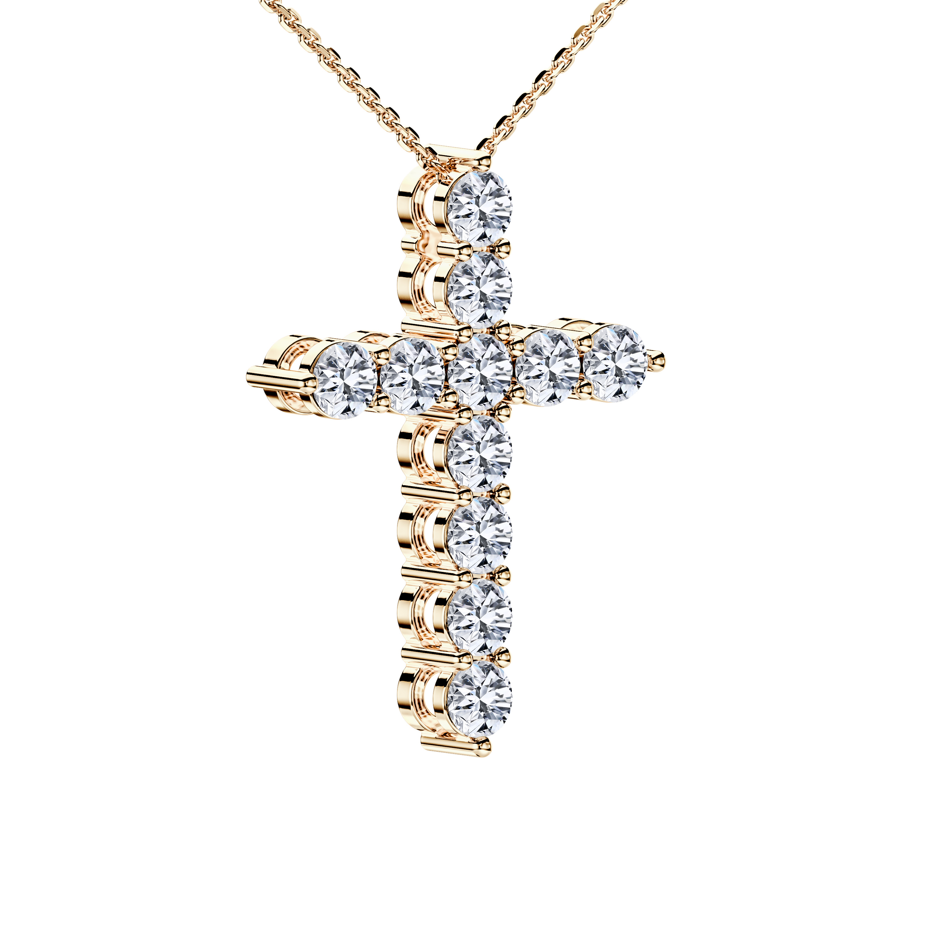 The Moon Ocean Pendant in 18ct Yellow Gold with Round Centre Stone Alternate shot 3