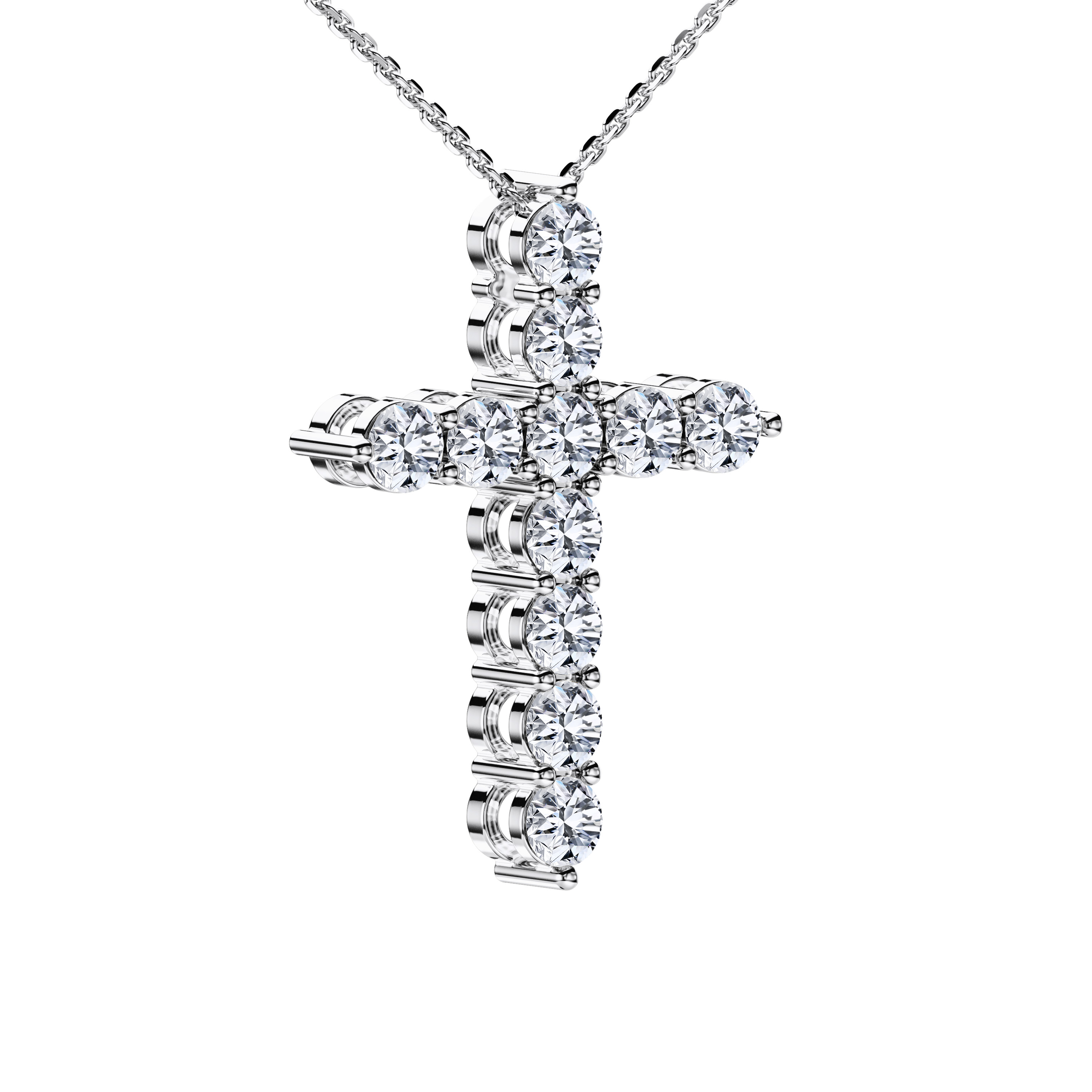 The Moon Ocean Pendant in 18ct White Gold with Round Centre Stone Alternate shot 3