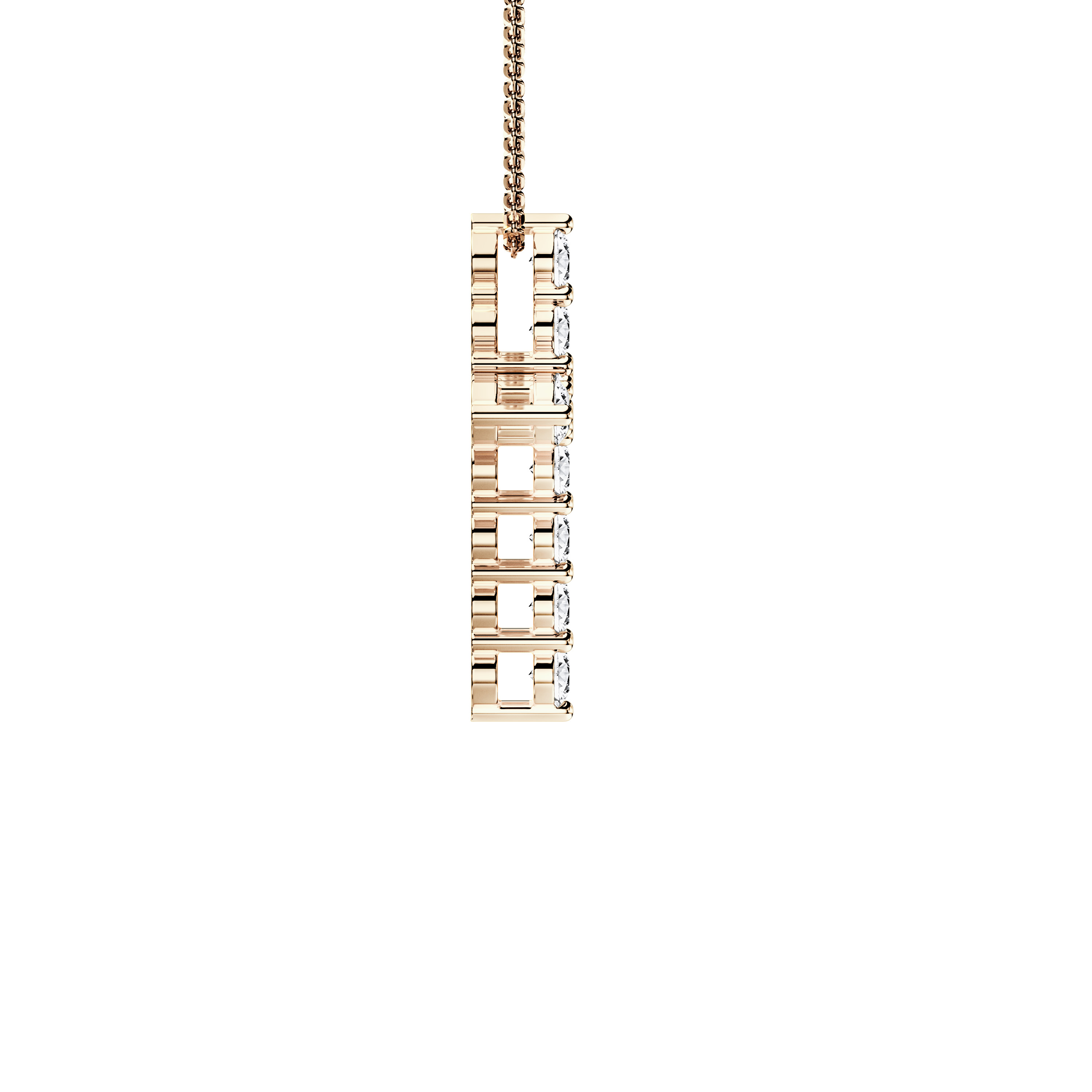 The Moon Ocean Pendant in 18ct Yellow Gold with Round Centre Stone Alternate shot 4