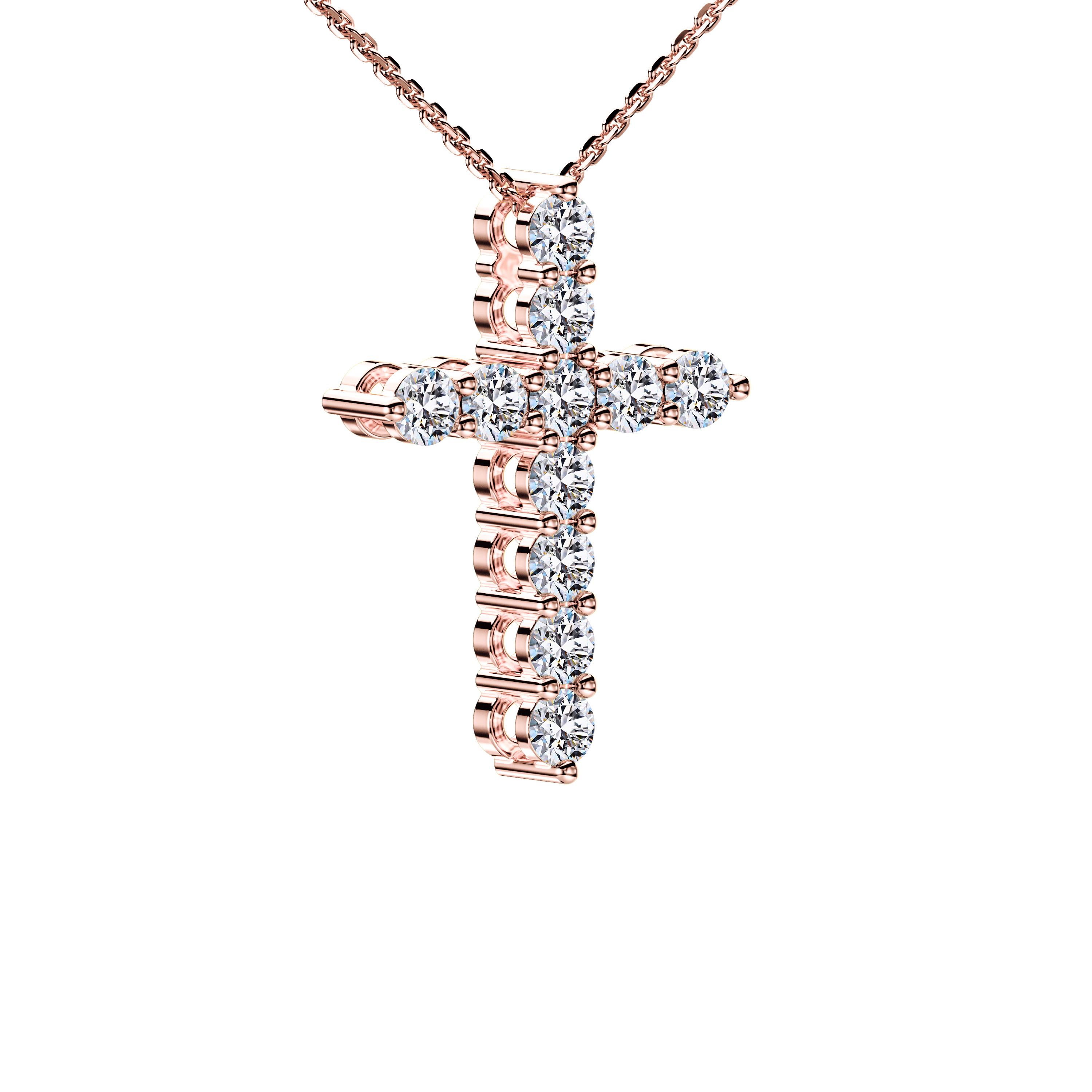 The Moon Ocean Pendant in 18ct Rose Gold with Round Centre Stone Alternate shot 3