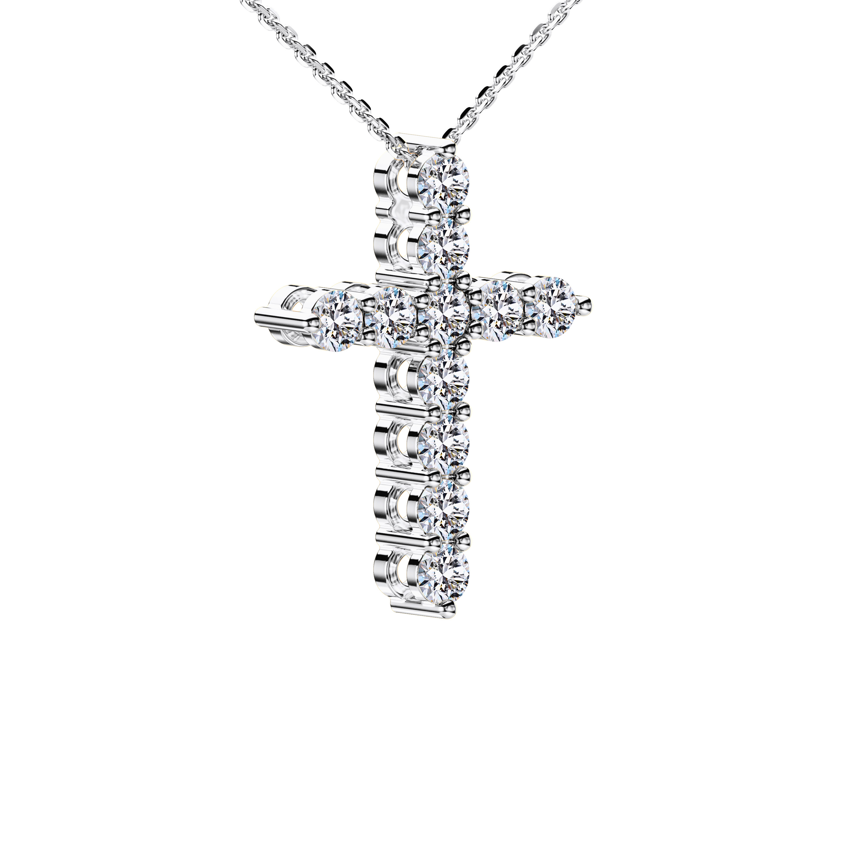 The Moon Ocean Pendant in 18ct White Gold with Round Centre Stone Alternate shot 3