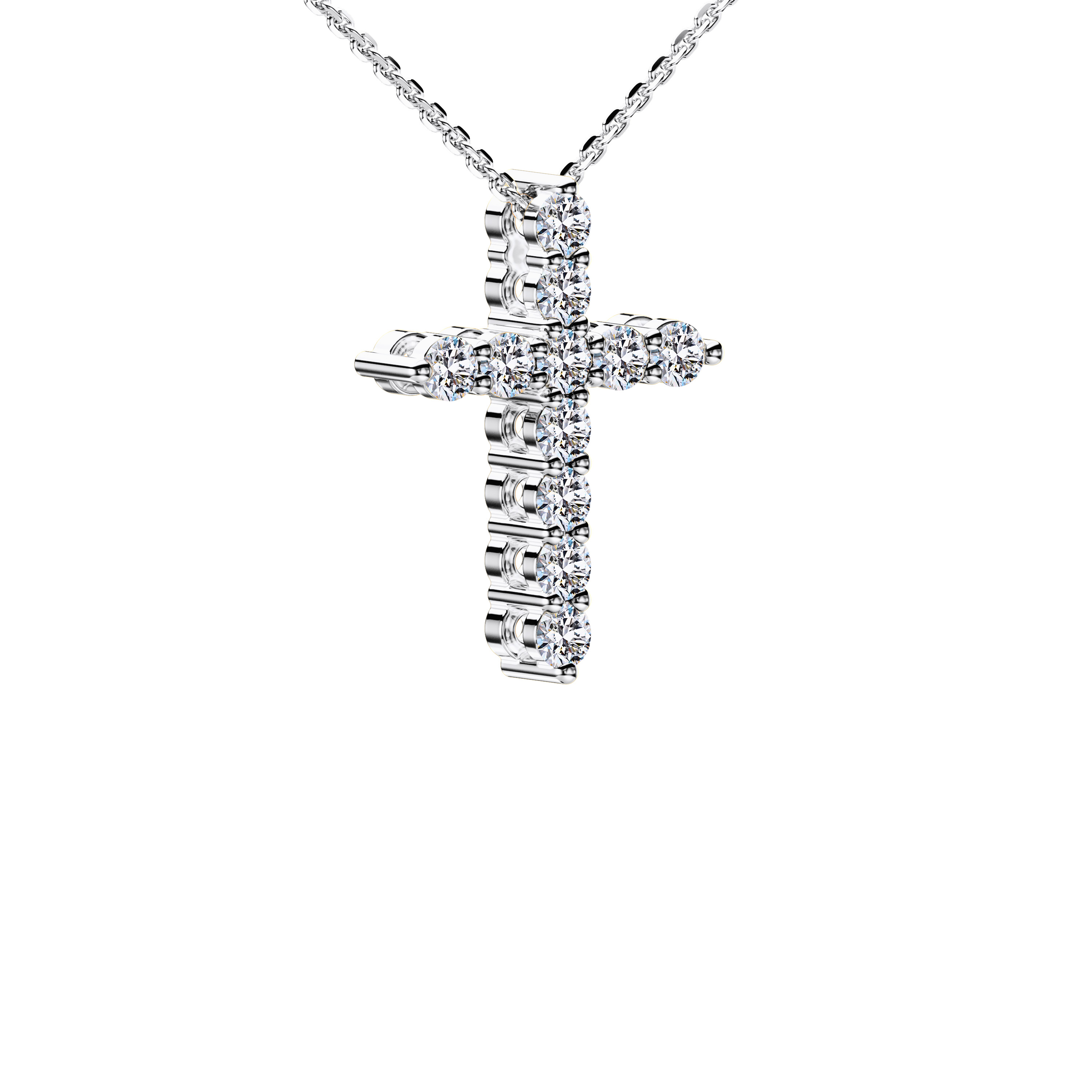 The Moon Ocean Pendant in 18ct White Gold with Round Centre Stone Alternate shot 3