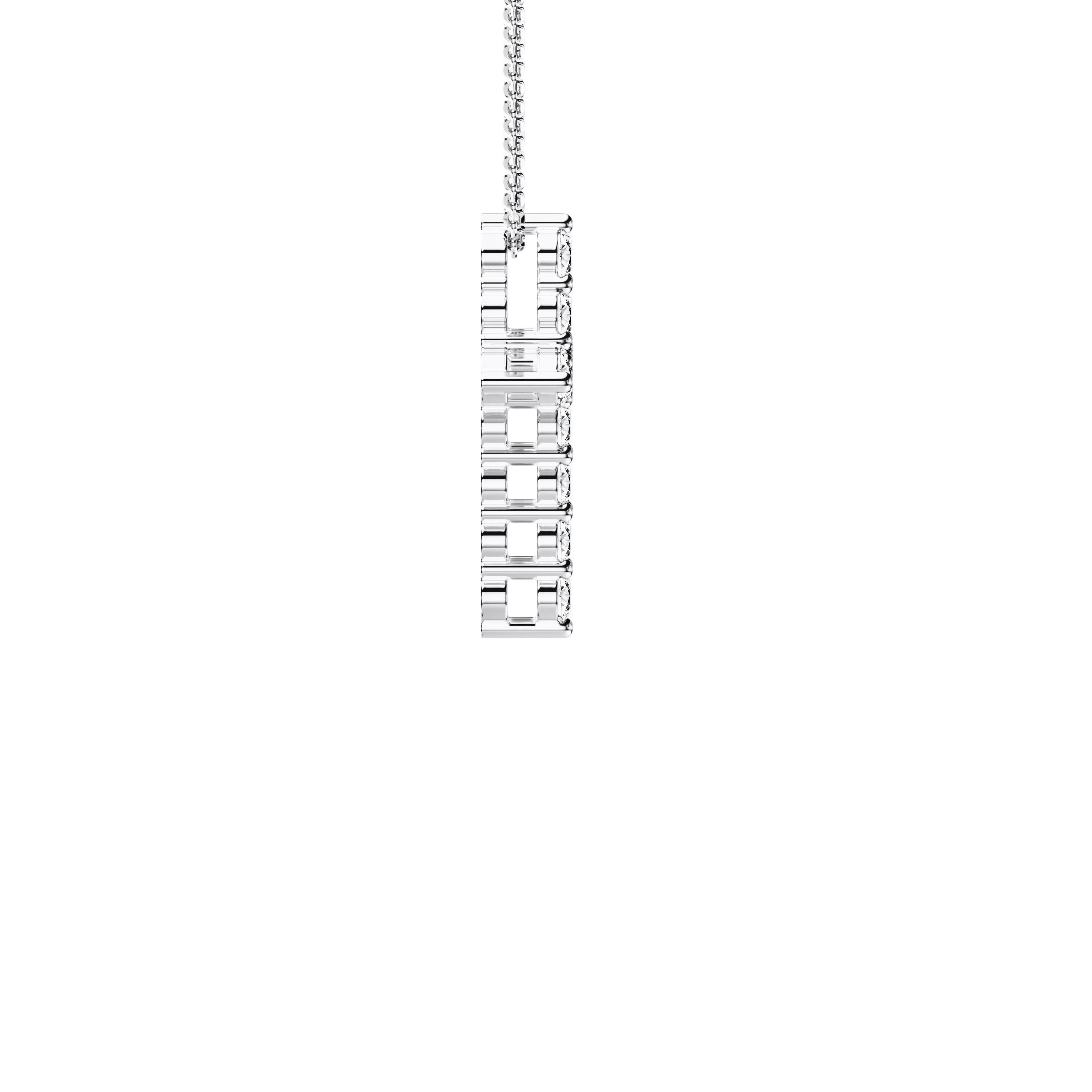 The Moon Ocean Pendant in 18ct White Gold with Round Centre Stone Alternate shot 4