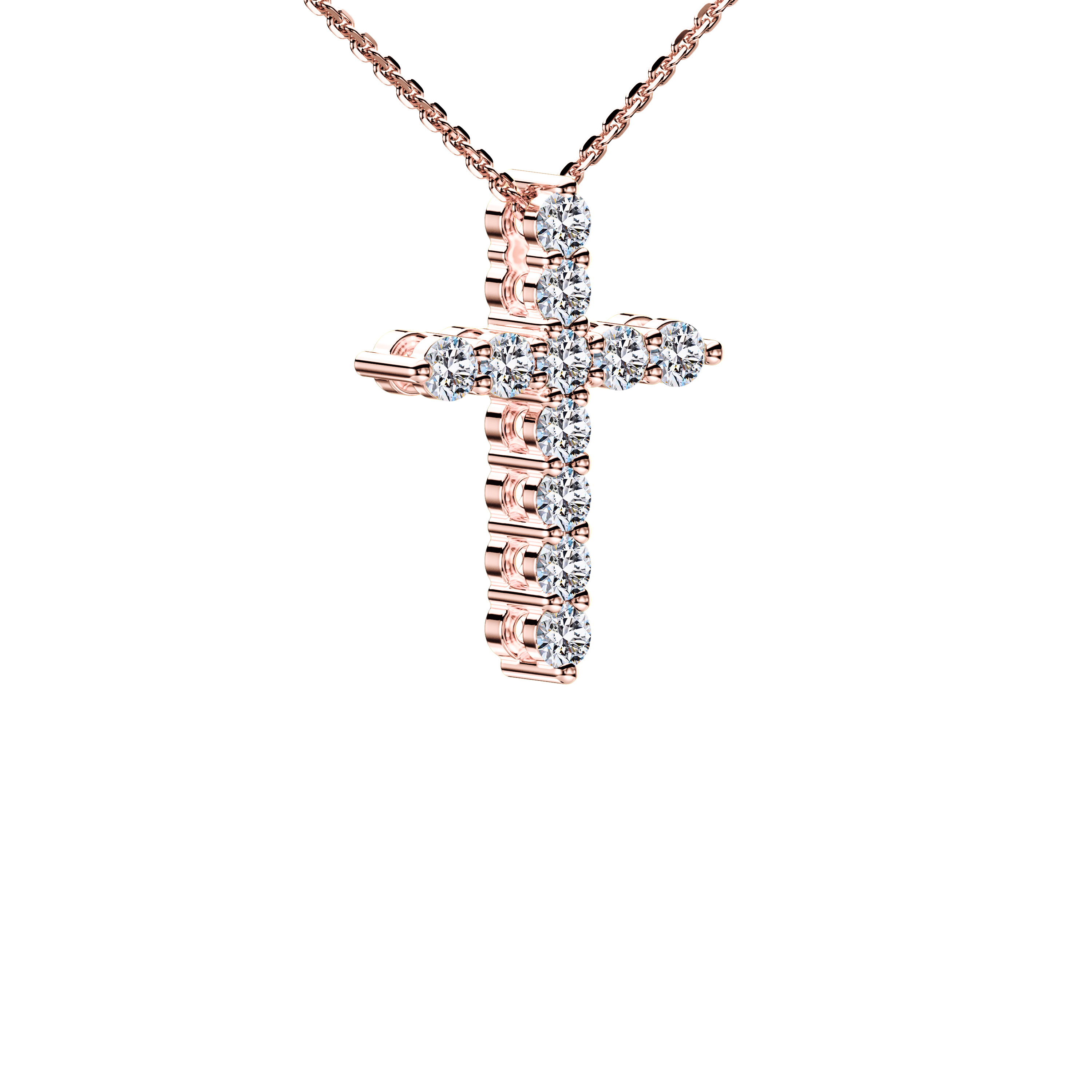 The Moon Ocean Pendant in 18ct Rose Gold with Round Centre Stone Alternate shot 3