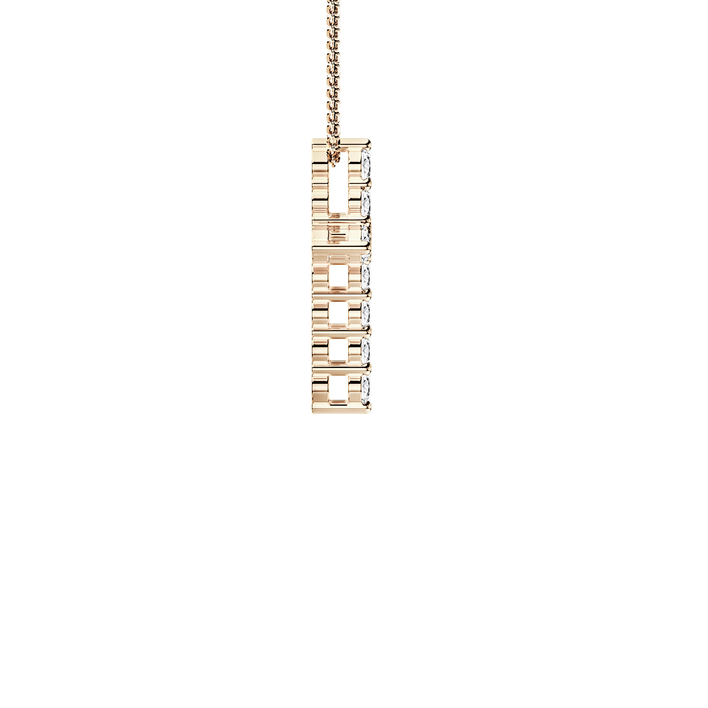 The Moon Ocean Pendant in 18ct Yellow Gold with Round Centre Stone Alternate shot 4