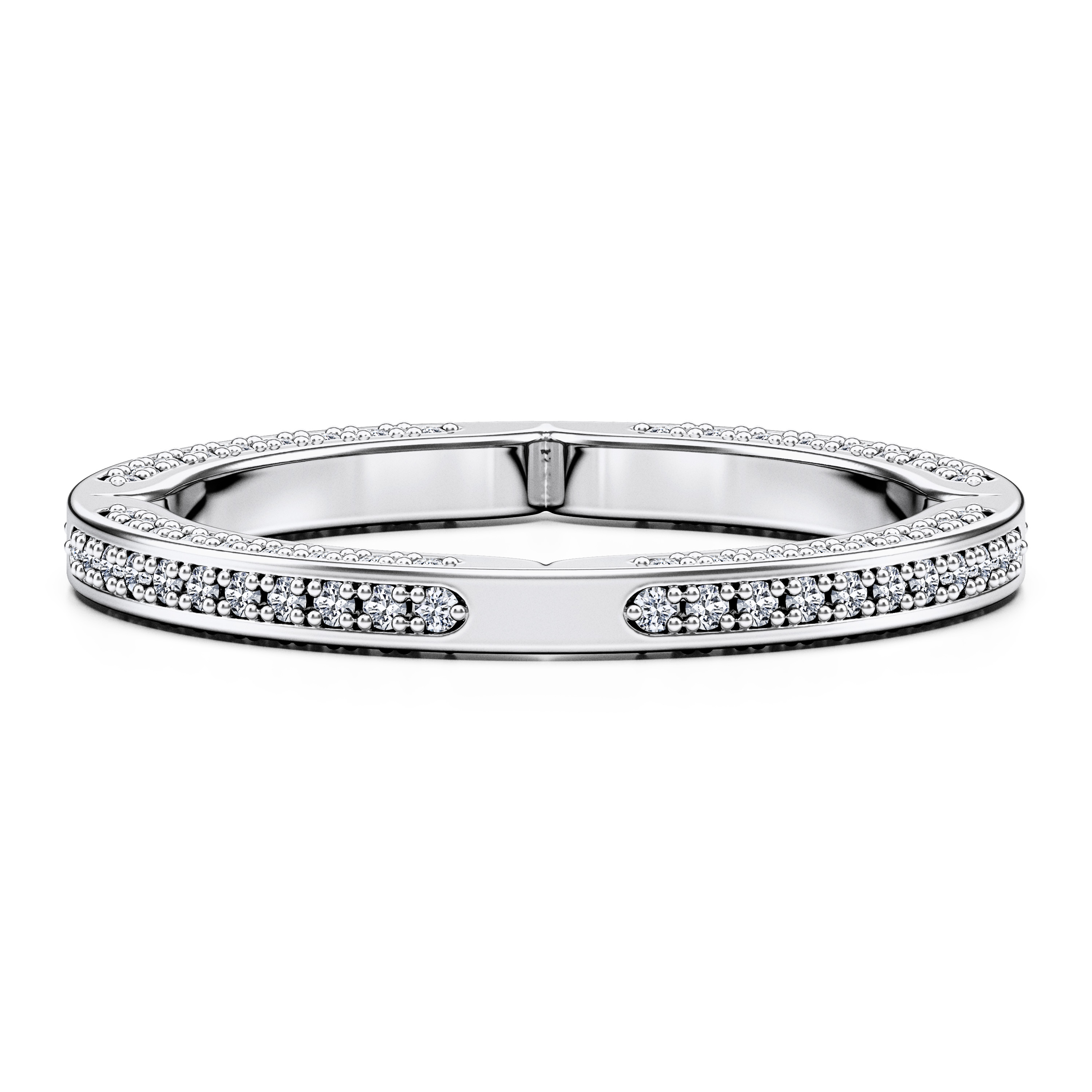 Diamonds, Platinum wedding ring Euphoria Bead Set Ring