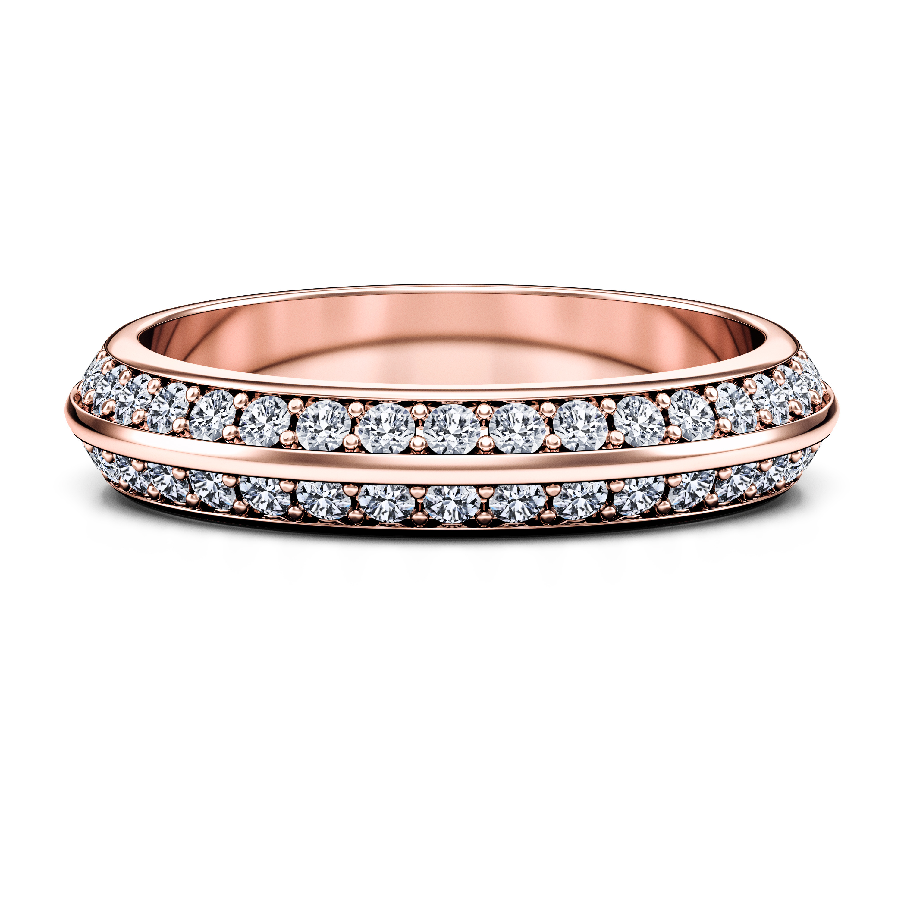 Diamonds, 18ct Rose Gold wedding ring The Moon Ocean Diamonds Ring