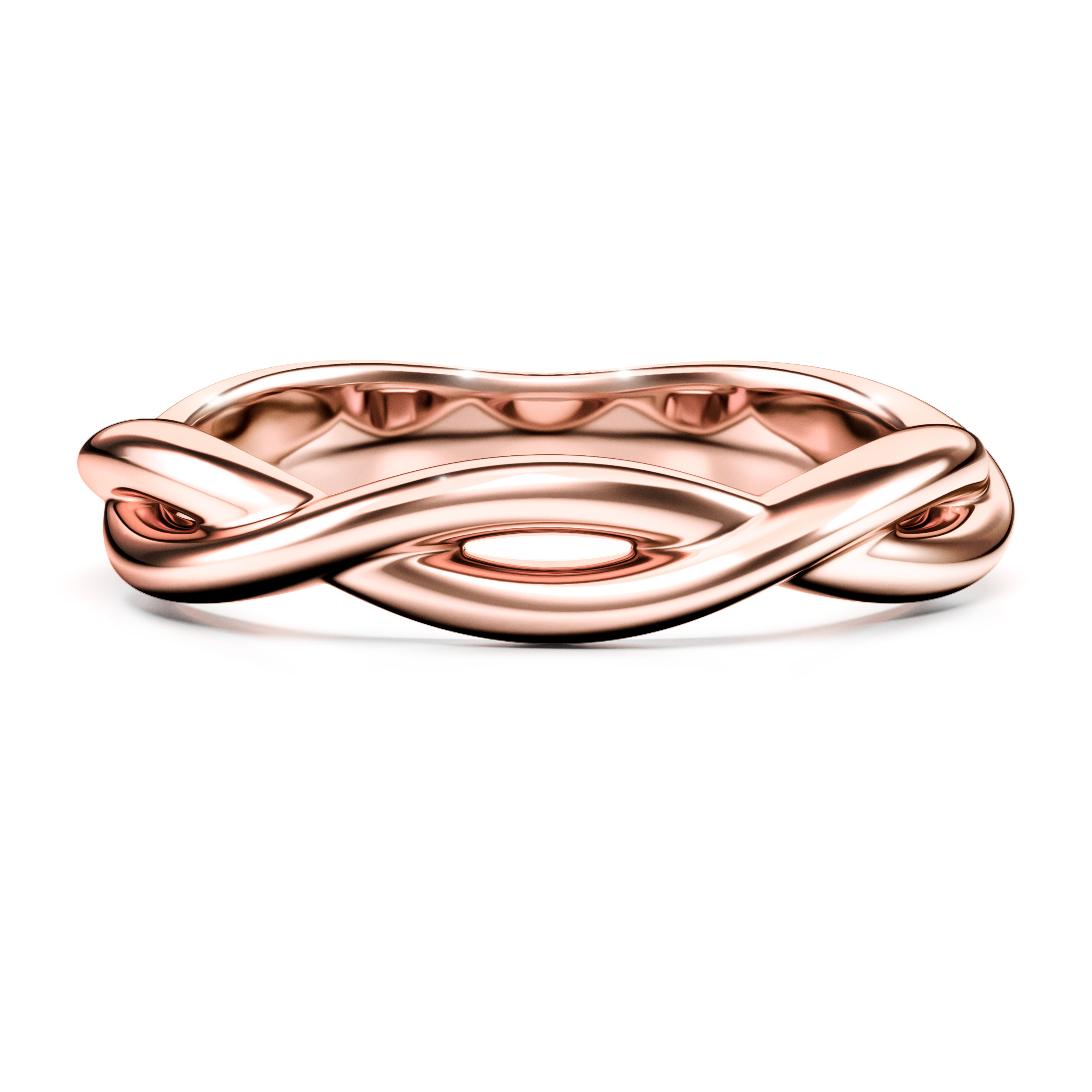 Plain, 18ct Rose Gold wedding ring Etheral Plain Ring