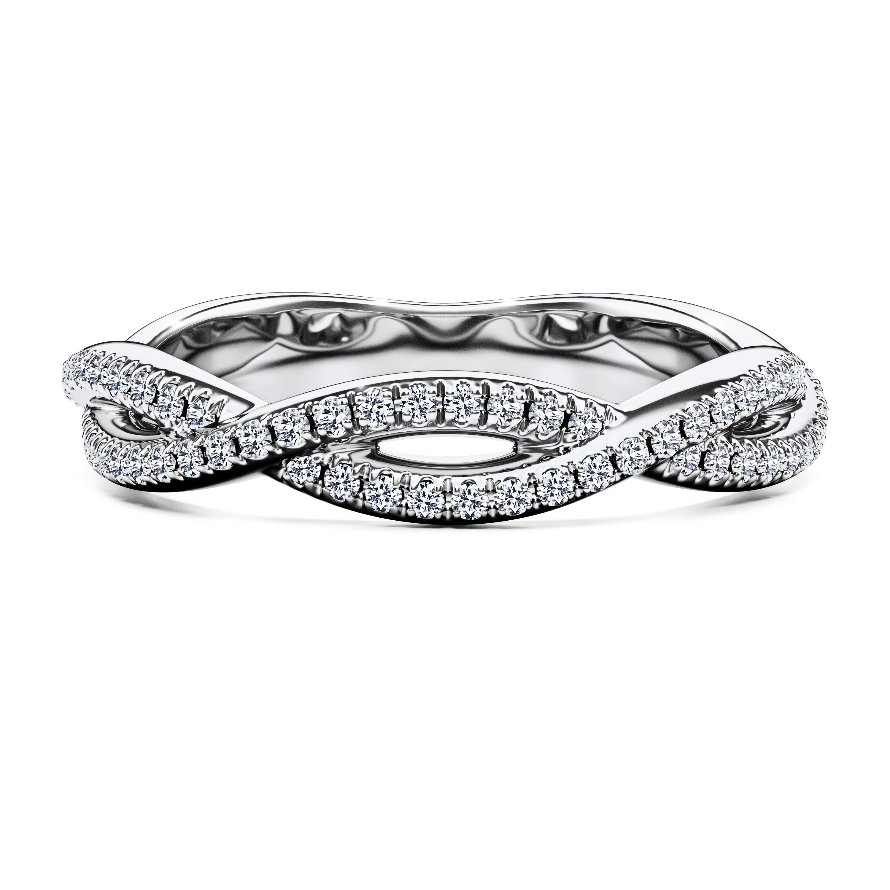 Diamonds, 18ct White Gold wedding ring Etheral Diamonds Ring