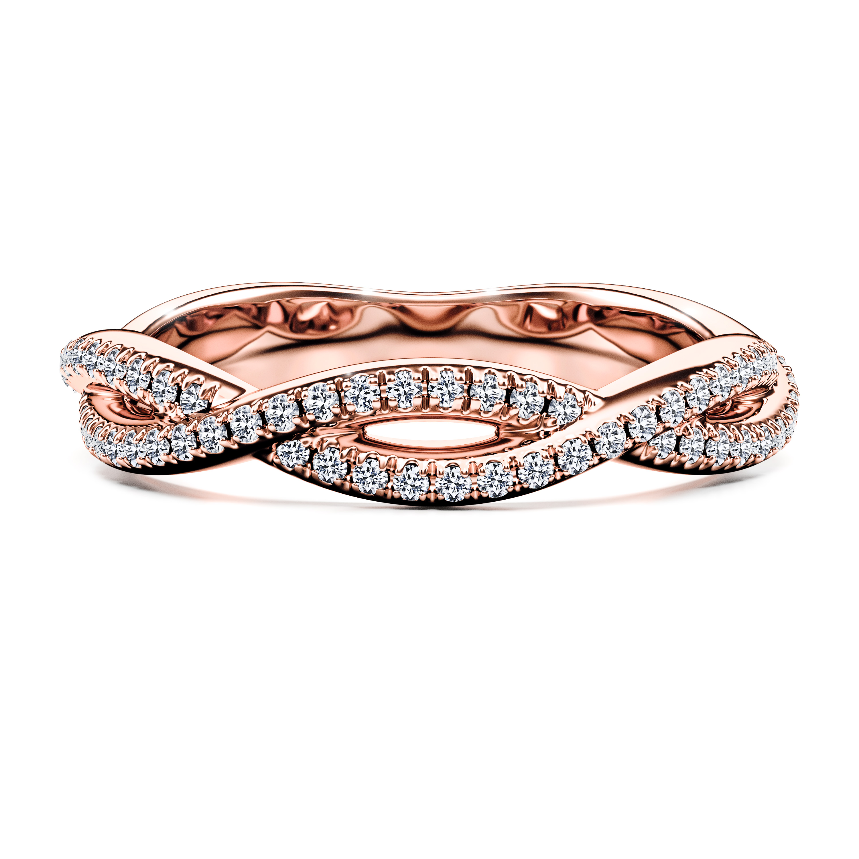 Diamonds, 18ct Rose Gold wedding ring Etheral Diamonds Ring