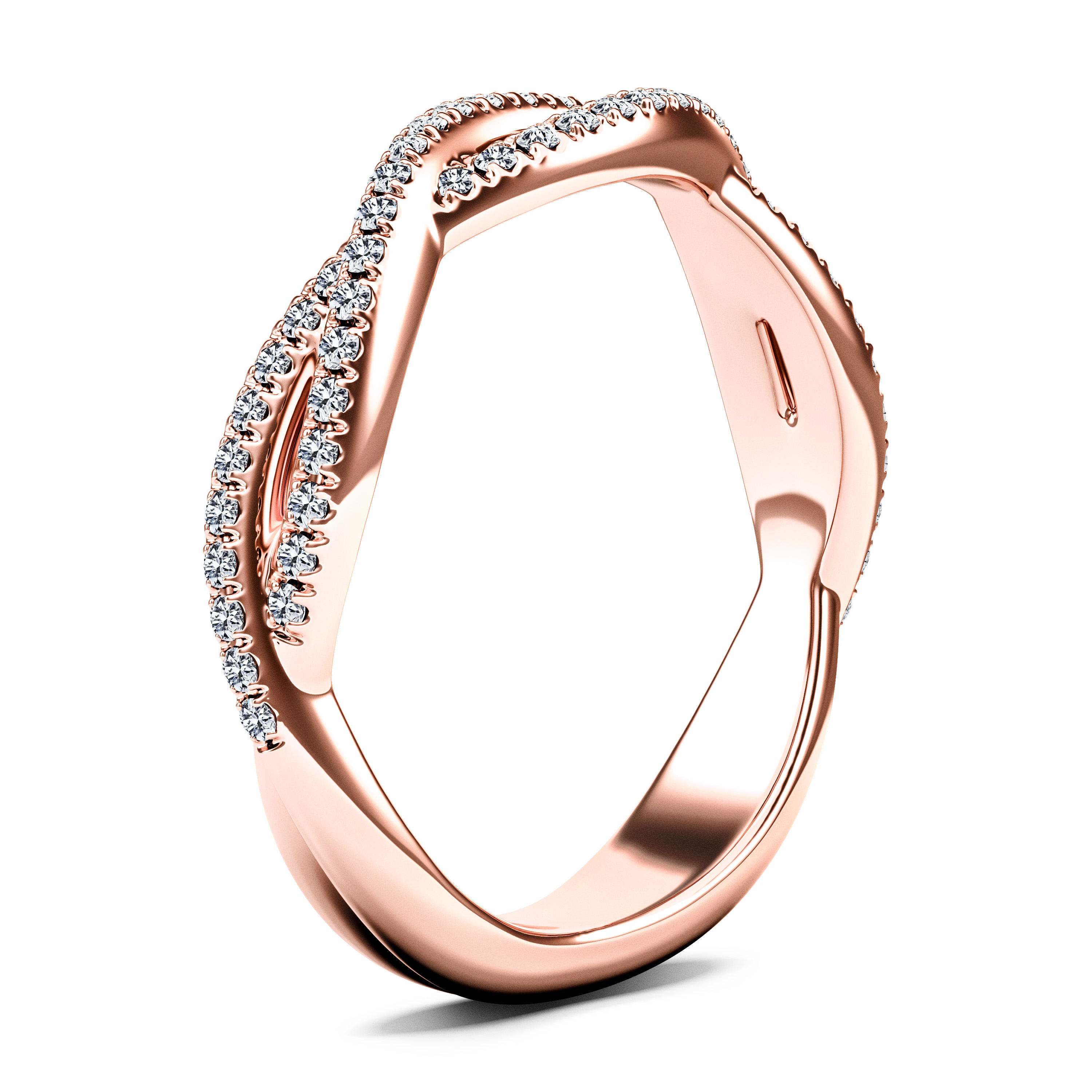 Etheral Wedding Ring in 18ct Rose Gold Alternate shot 3