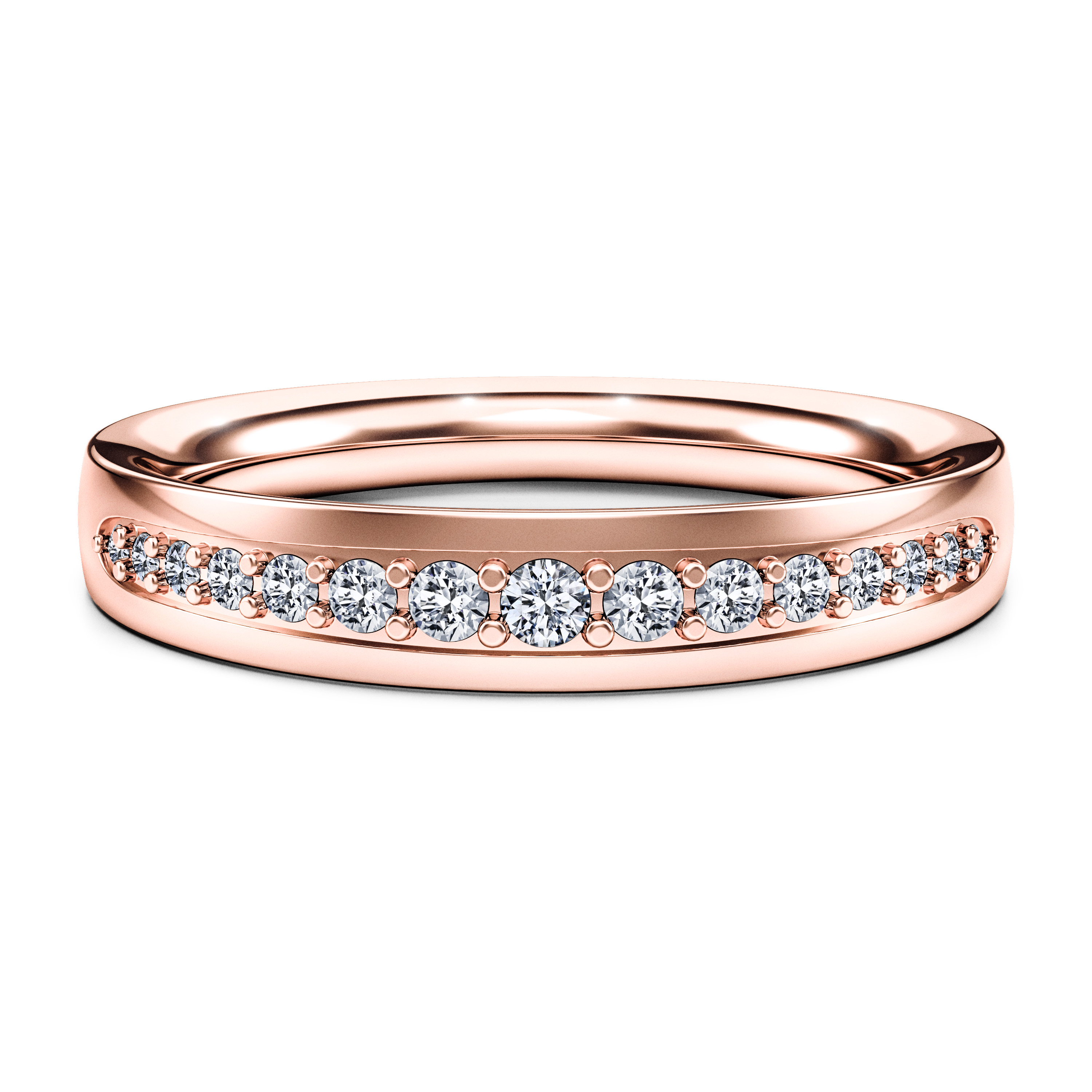 Diamonds, 18ct Rose Gold wedding ring Spark Diamonds Ring