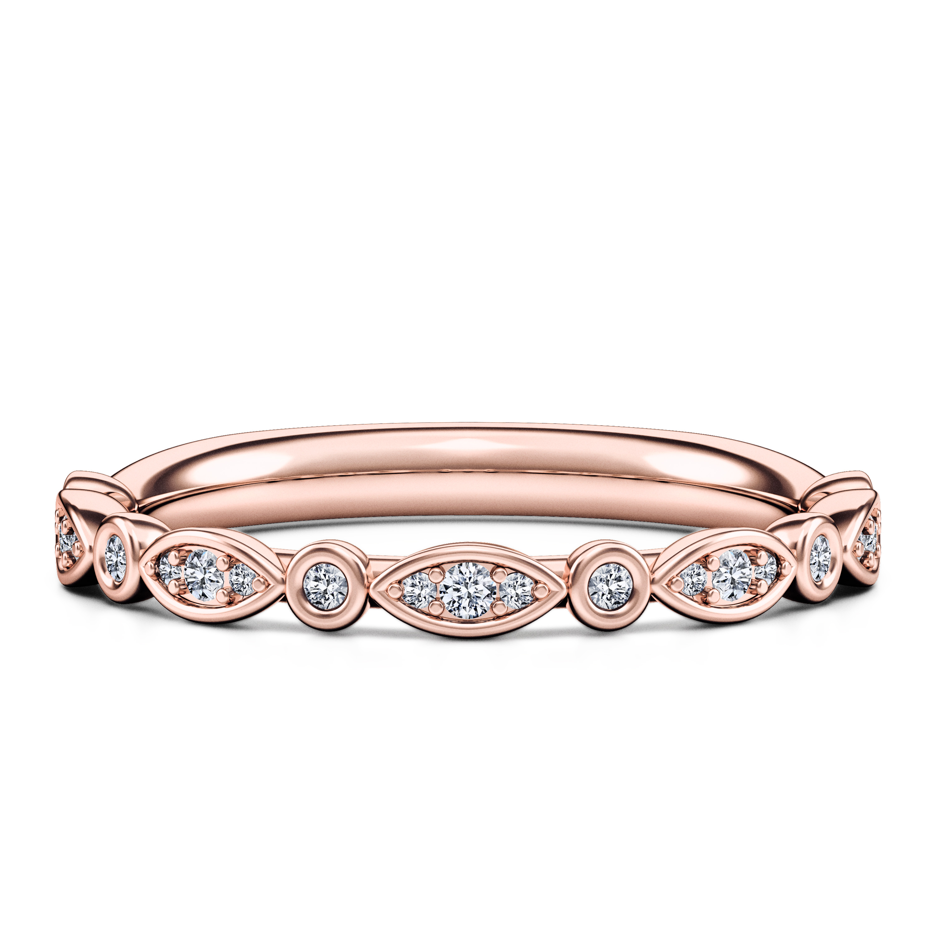 Celestial Wedding Ring in 18ct Rose Gold (MO0015R) in UK - MoonOcean