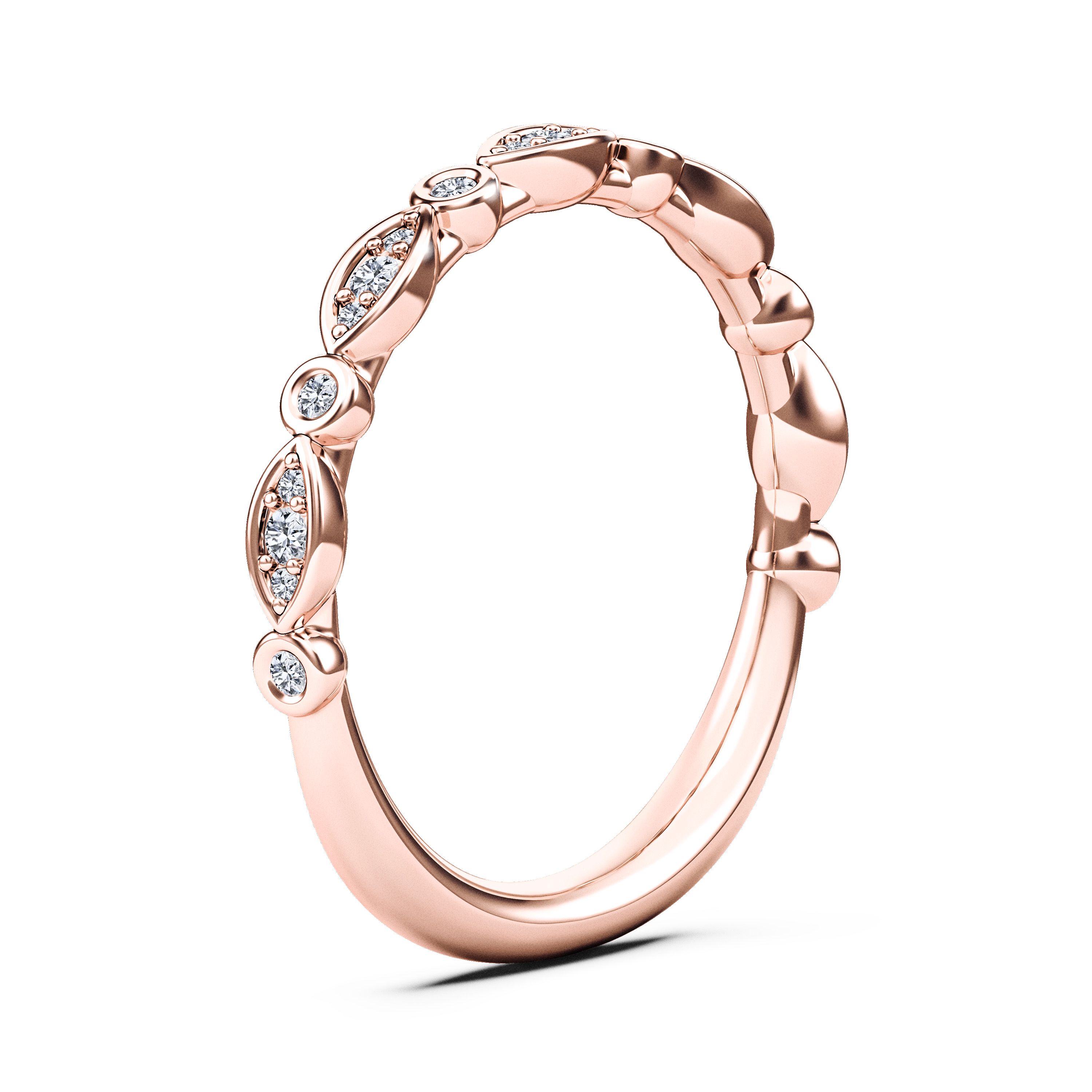 Pixie Wedding Ring in 18ct Rose Gold Alternate shot 3