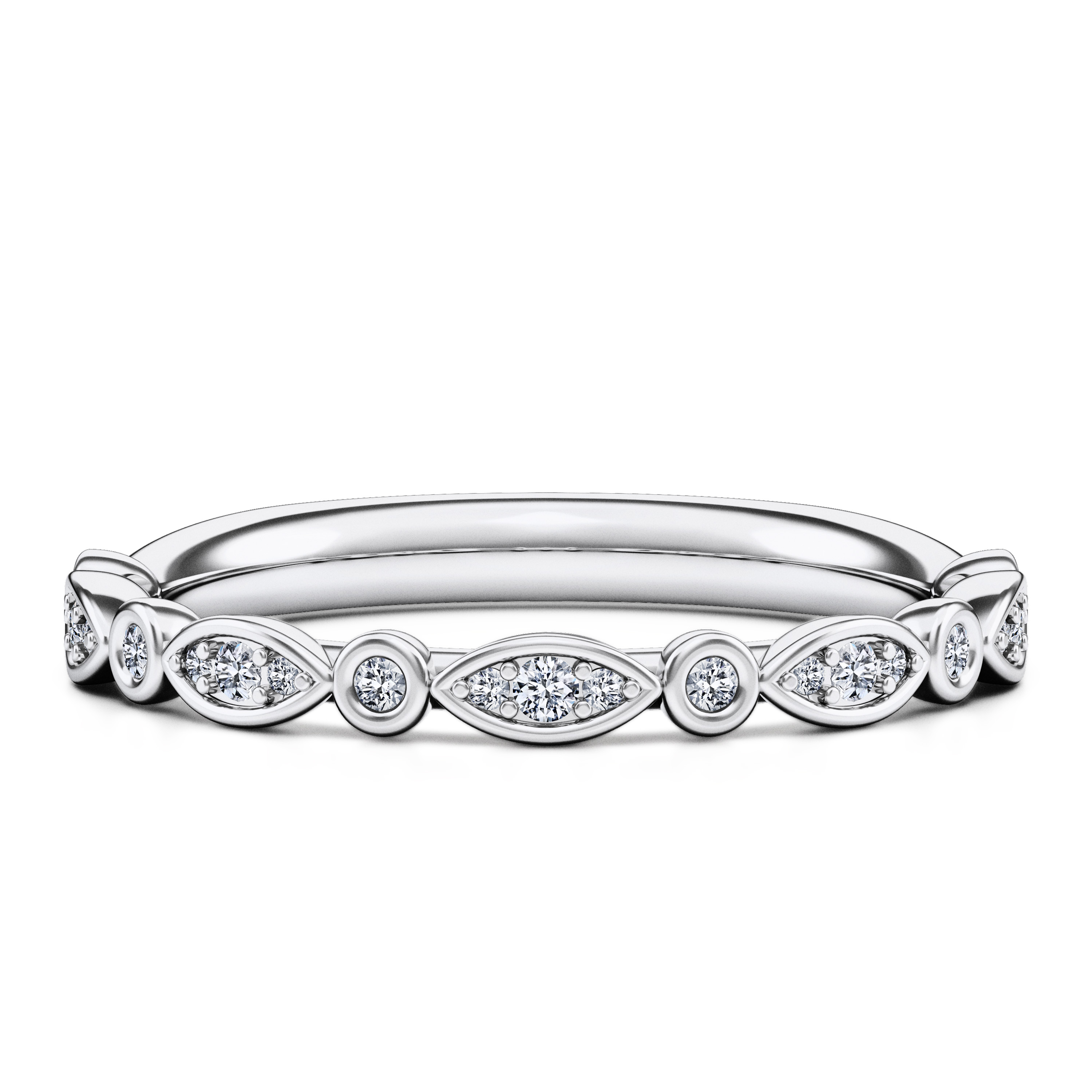 Diamonds, 18ct White Gold wedding ring Pixie Diamonds Ring