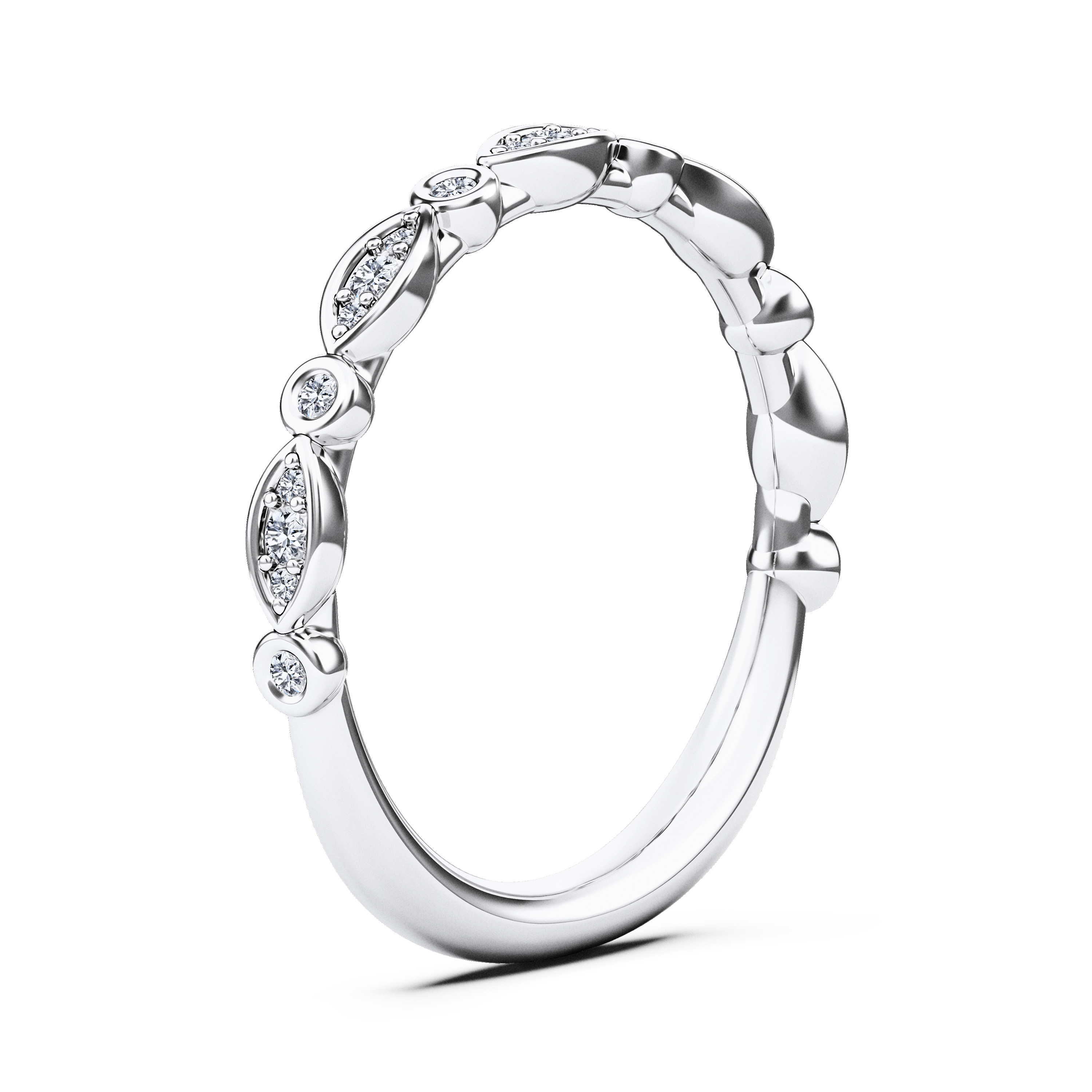 Pixie Wedding Ring in 18ct White Gold Alternate shot 3