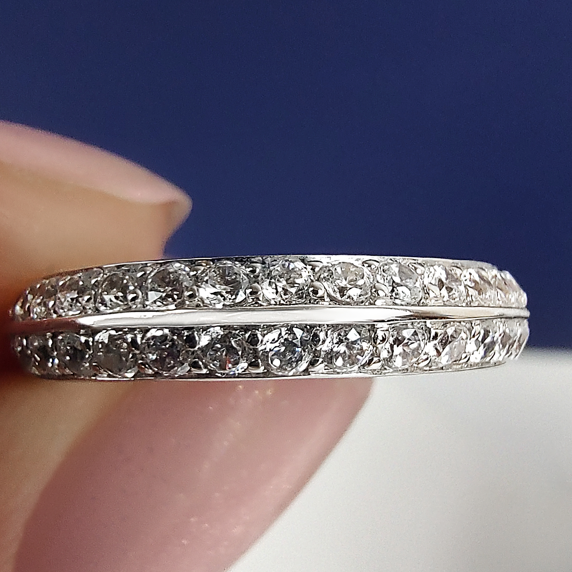The Moon Ocean Wedding Ring in 18ct White Gold Alternate shot 5