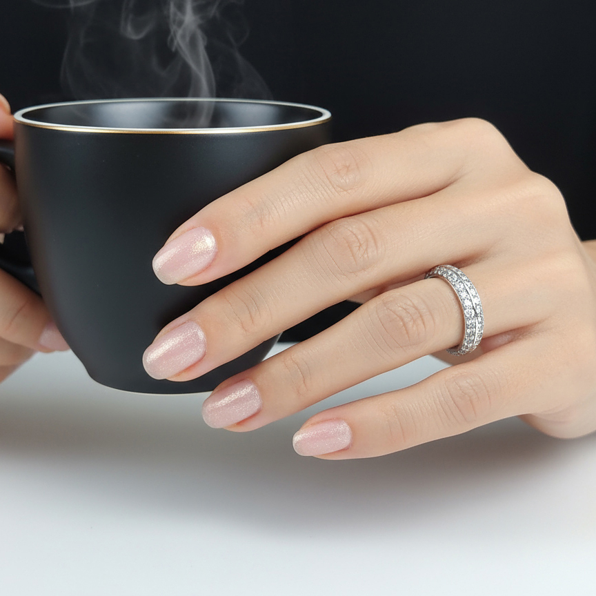 The Moon Ocean Wedding Ring in 18ct White Gold Alternate shot 6