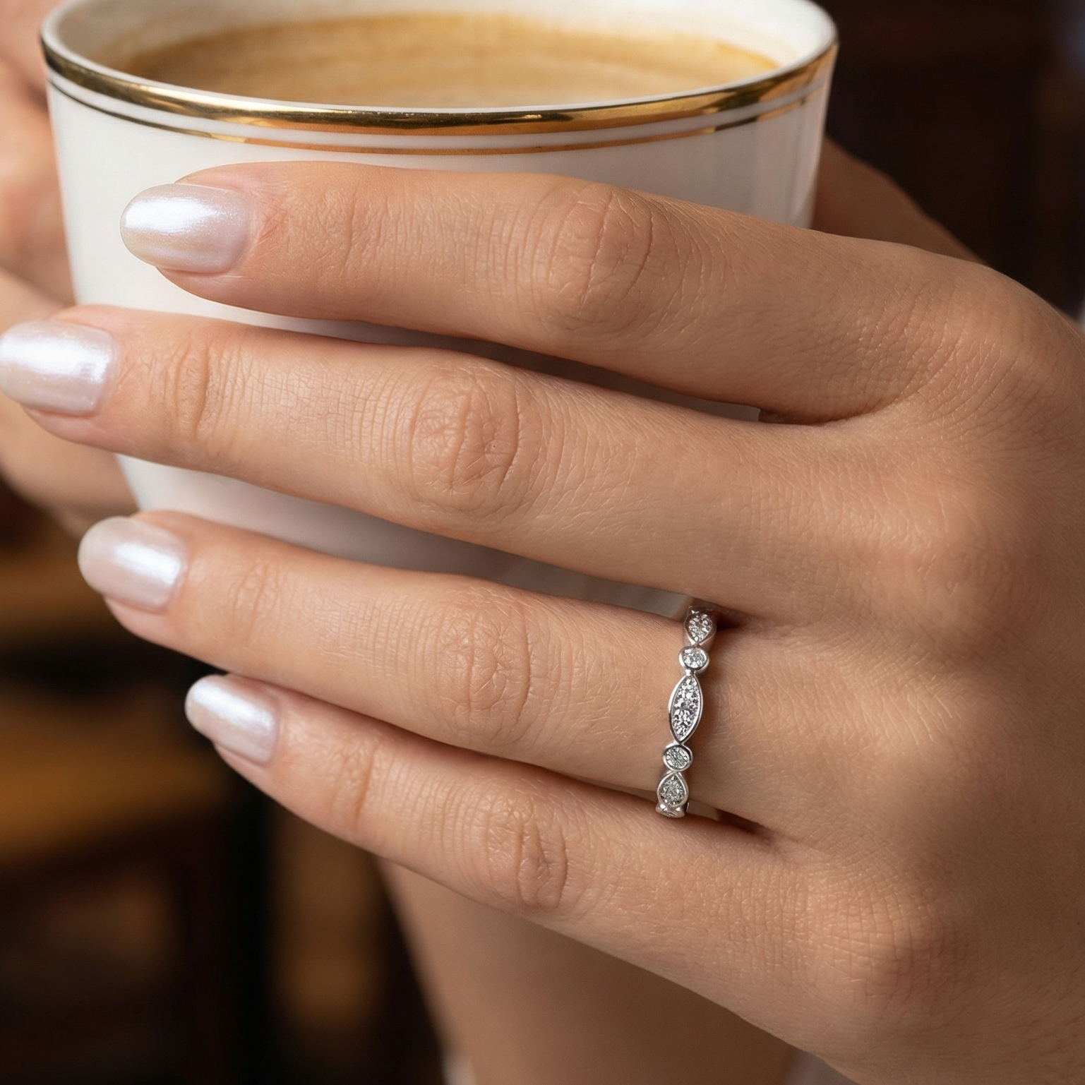 Pixie Wedding Ring in Platinum Alternate shot 5