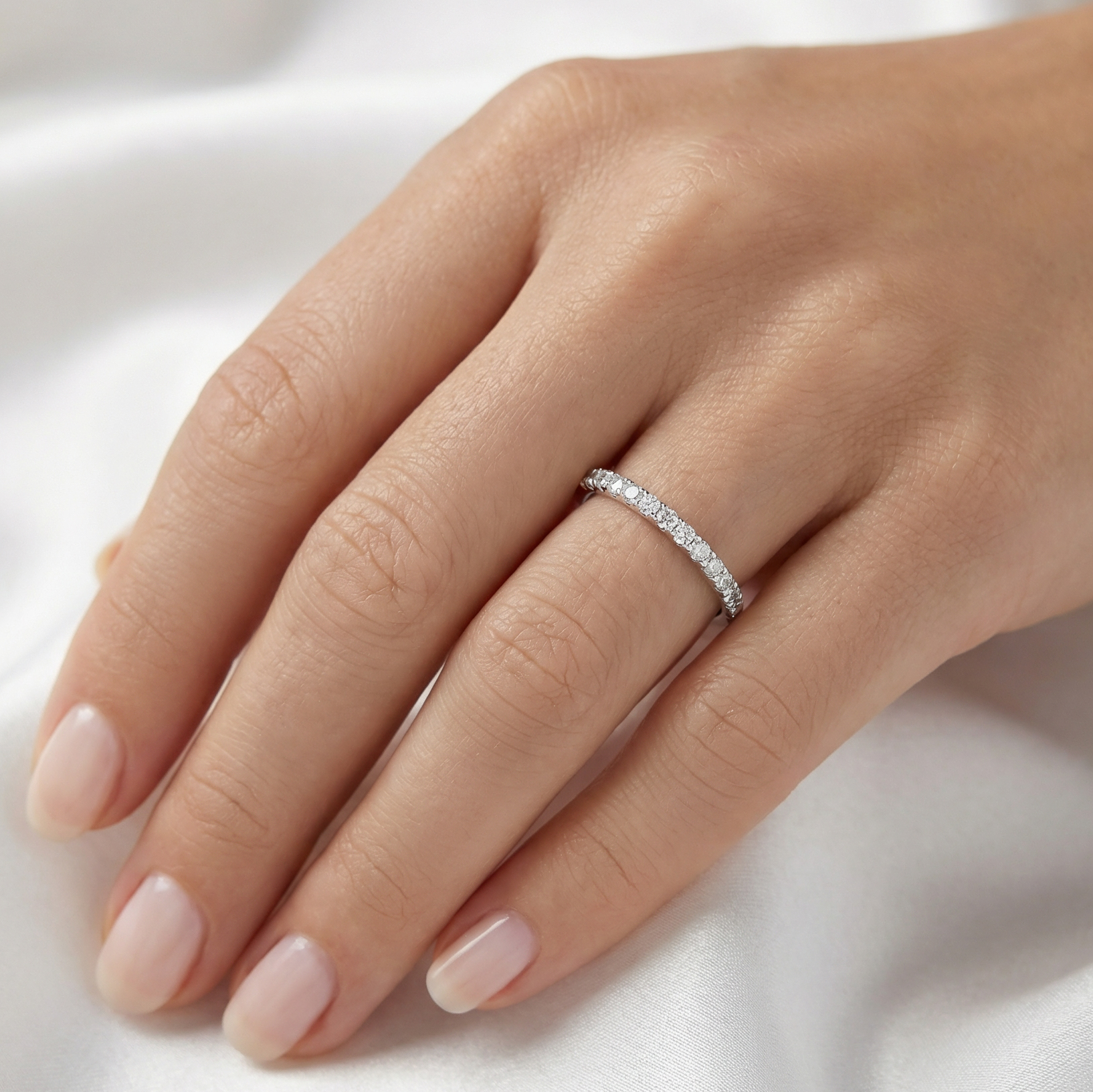 Celestial Wedding Ring in Platinum Alternate shot 5