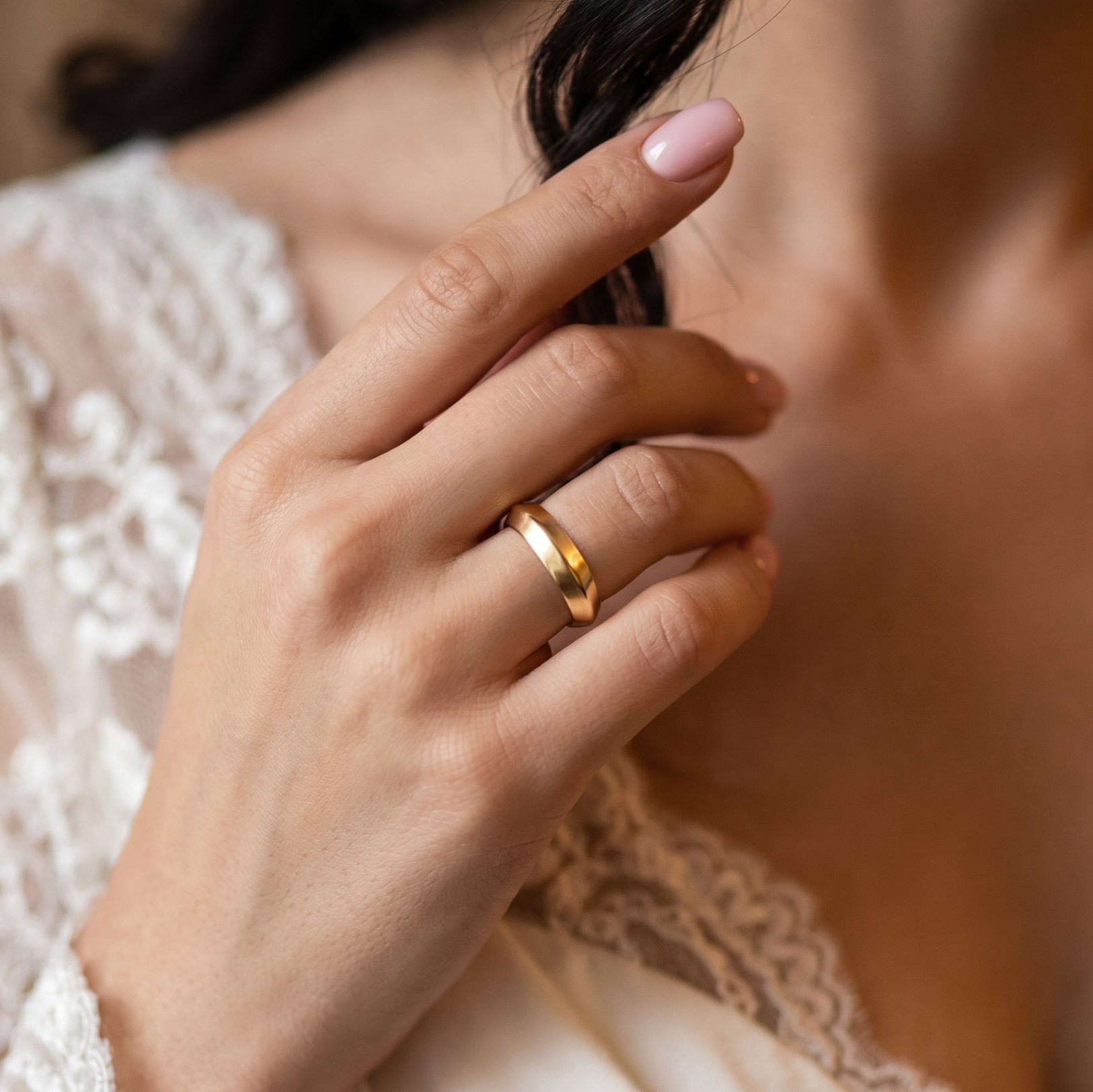 The Moon Ocean Wedding Ring in 18ct Yellow Gold Alternate shot 5