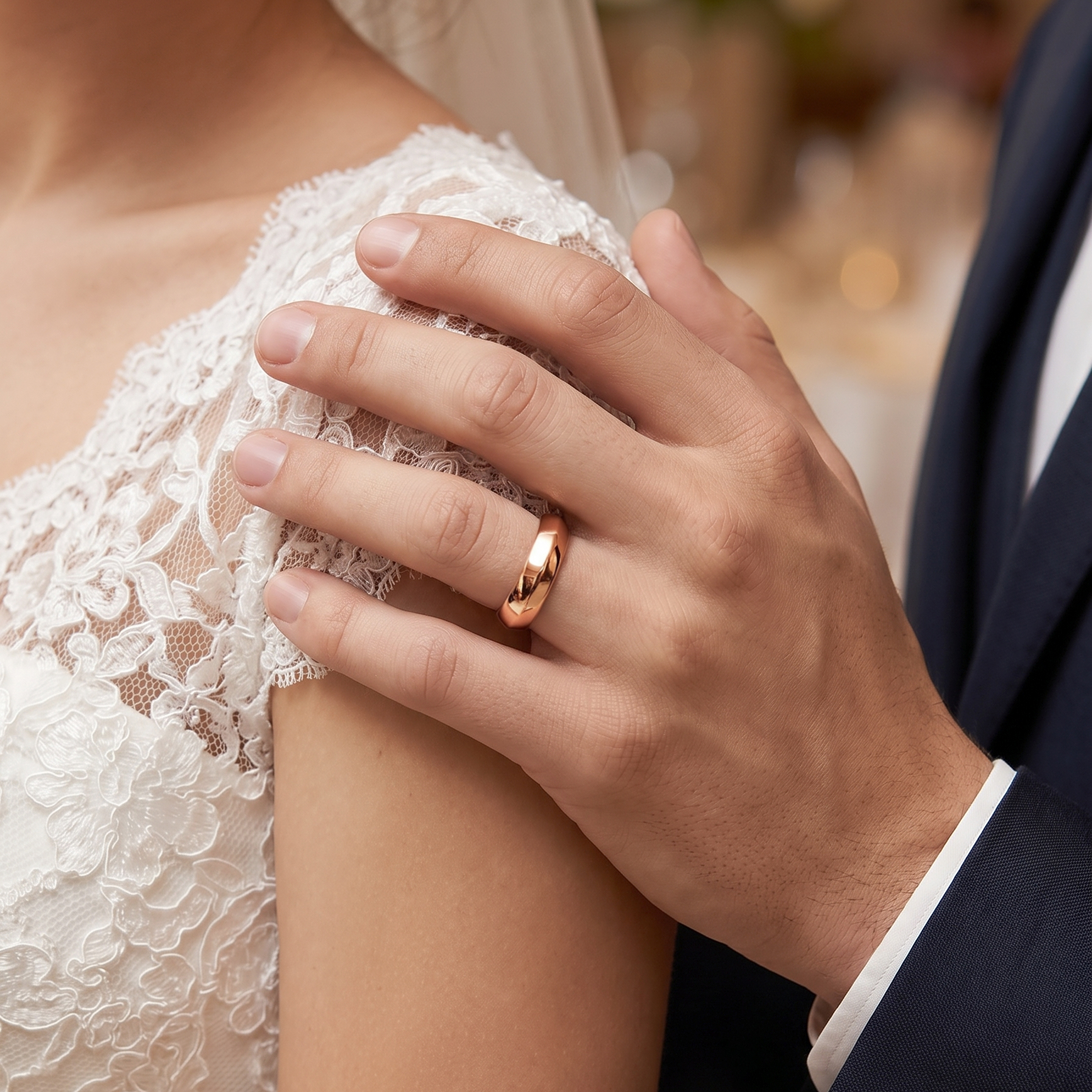 The Moon Ocean Wedding Ring in 18ct Rose Gold Alternate shot 6