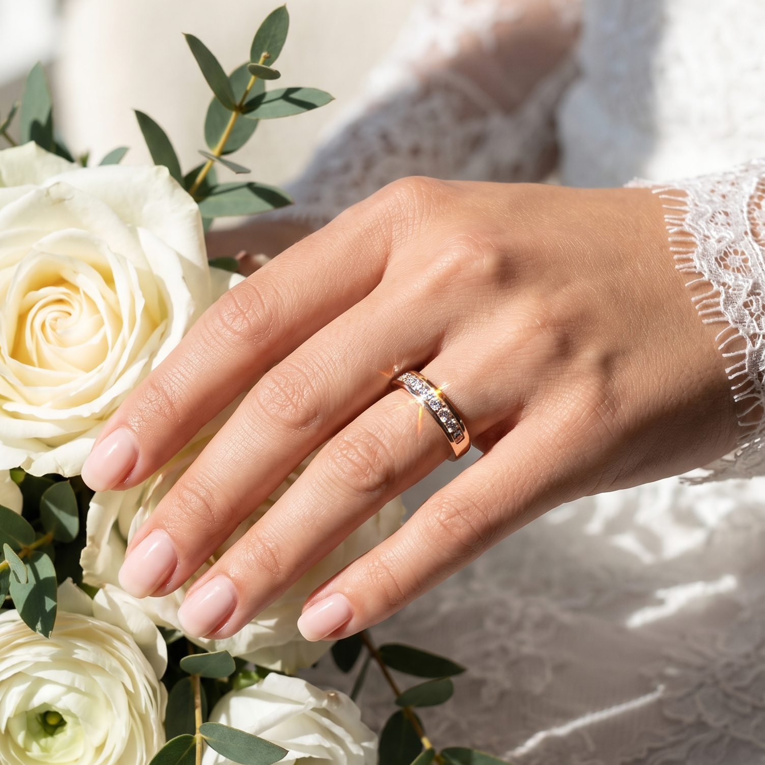 Spark Wedding Ring in 18ct Rose Gold Alternate shot 5