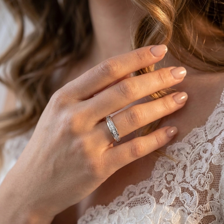Spark Wedding Ring in Platinum Alternate shot 5