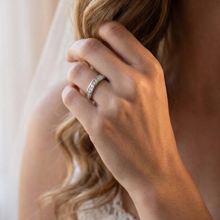 Spark Wedding Ring in Platinum Alternate shot 6